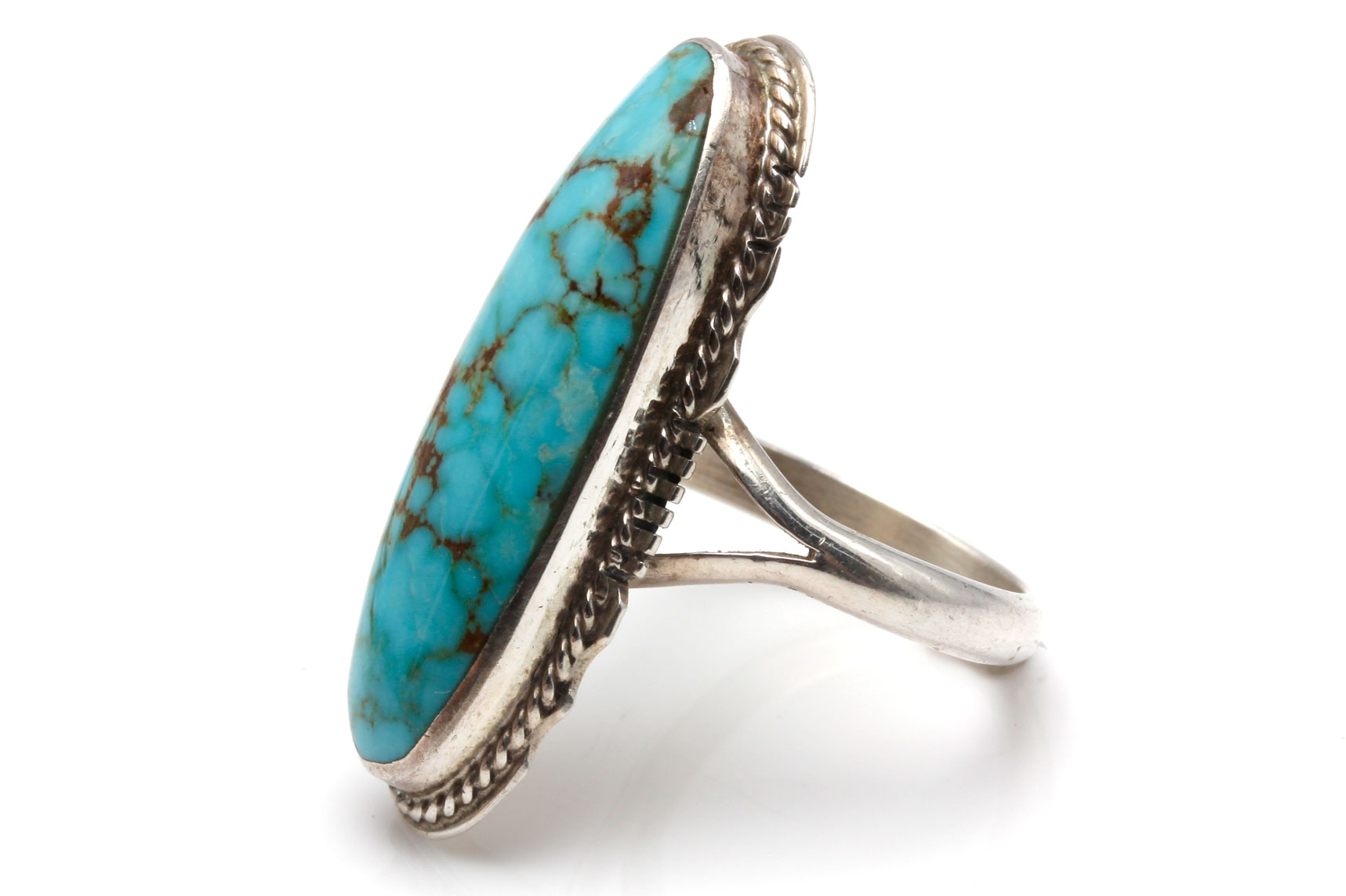 Sterling Liquid Silver Turquoise Bracelet and Larson Lee Ring