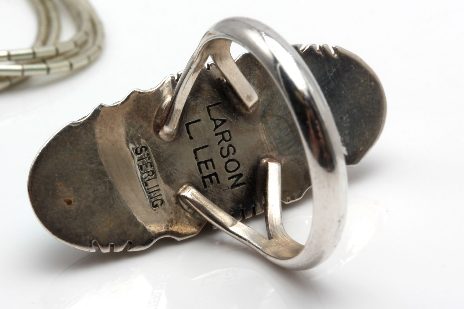 Sterling Liquid Silver Turquoise Bracelet and Larson Lee Ring