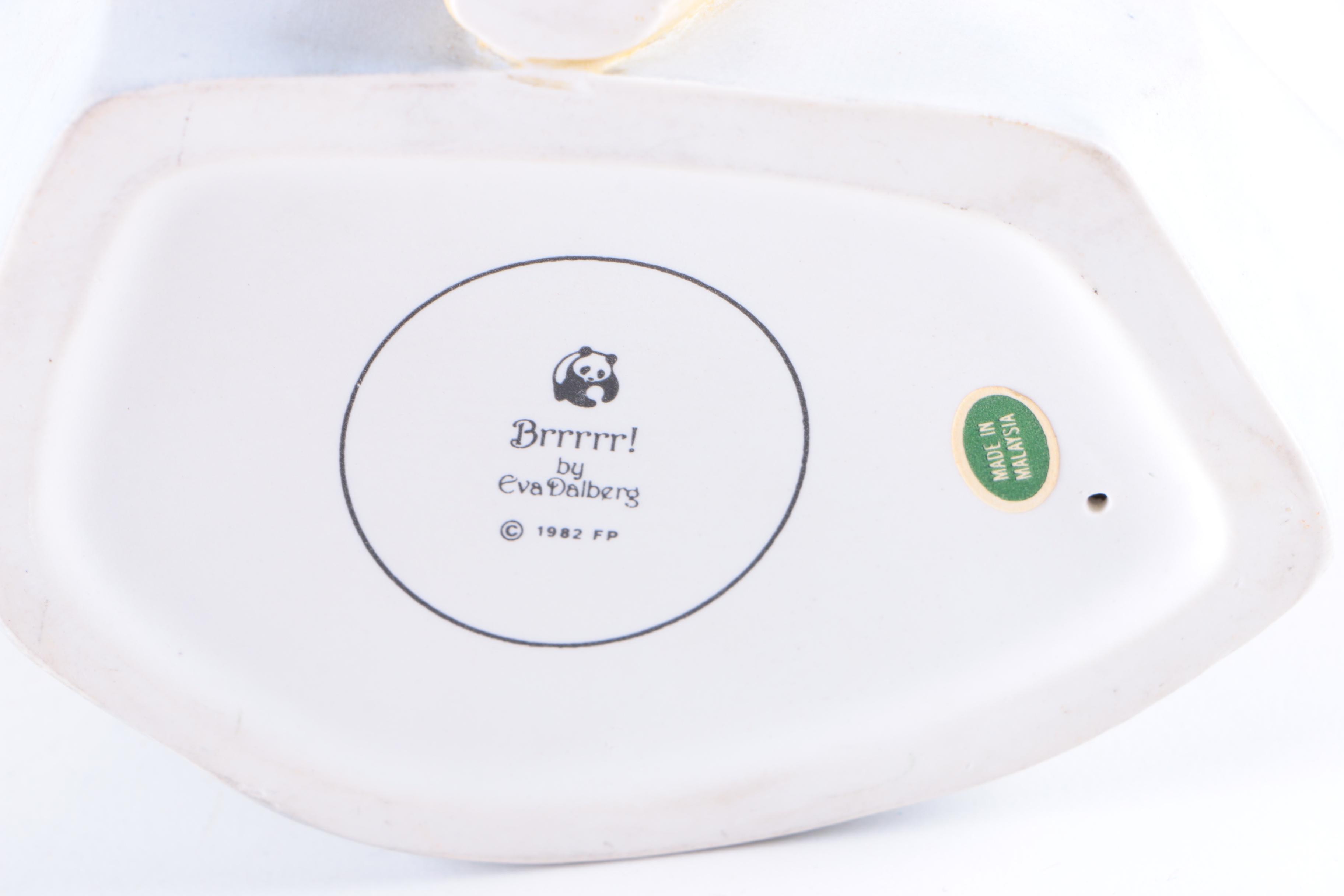 World Wildlife Fund Tiger and Polar Bear Ceramic Figurines