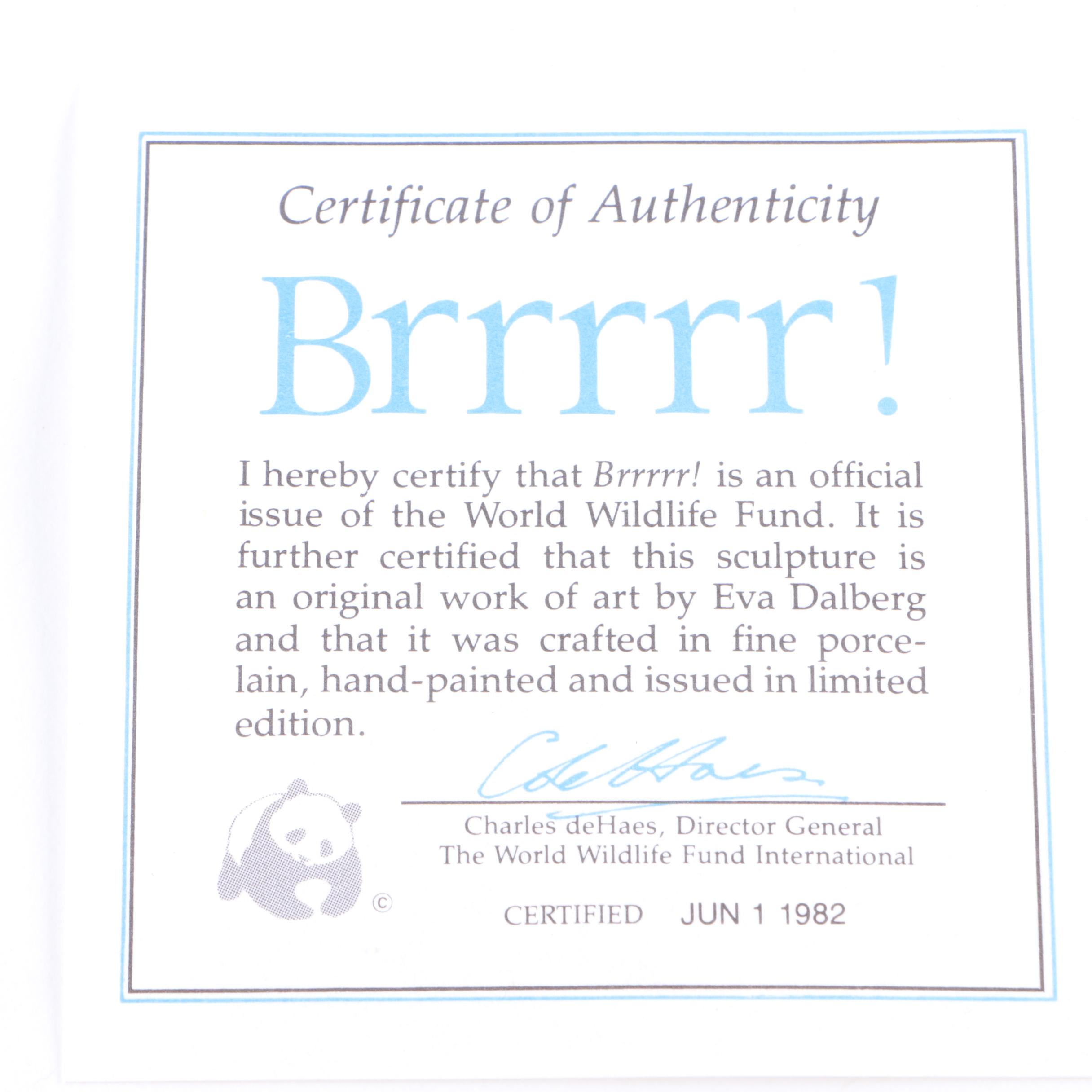 World Wildlife Fund Tiger and Polar Bear Ceramic Figurines