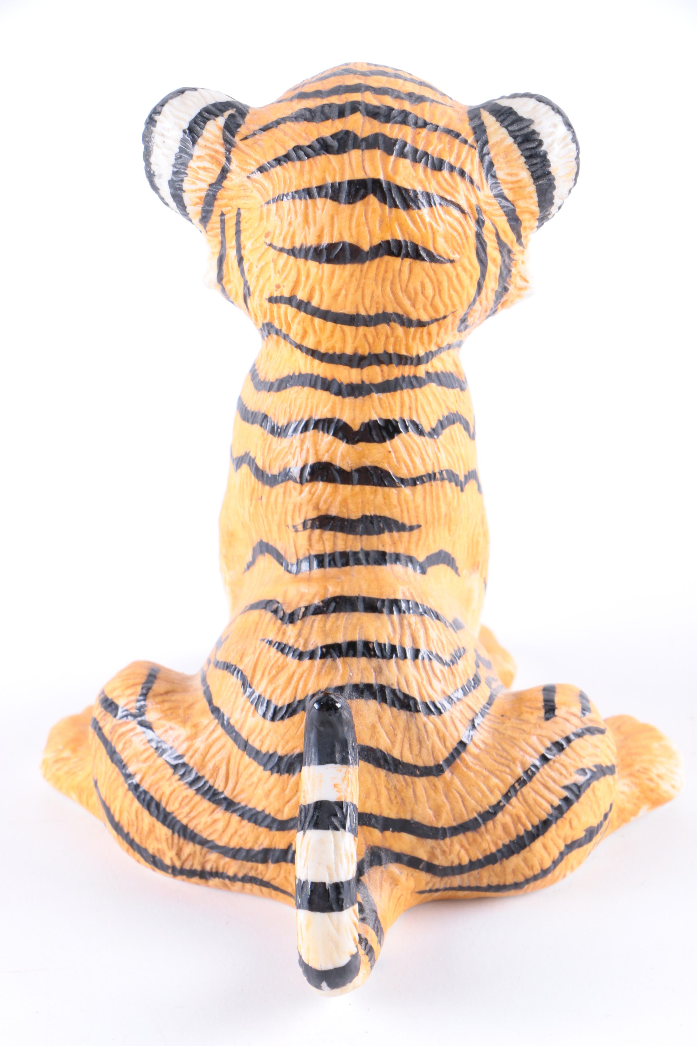 World Wildlife Fund Tiger and Polar Bear Ceramic Figurines