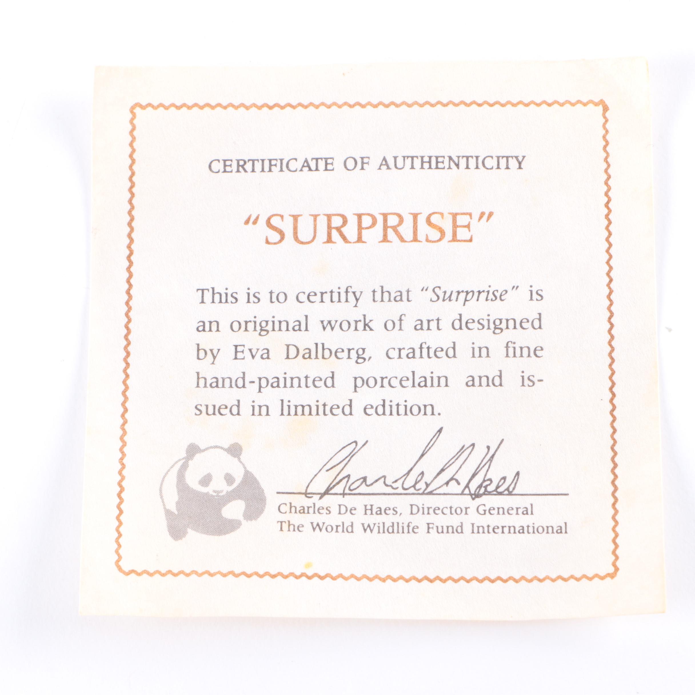 World Wildlife Fund Tiger and Polar Bear Ceramic Figurines