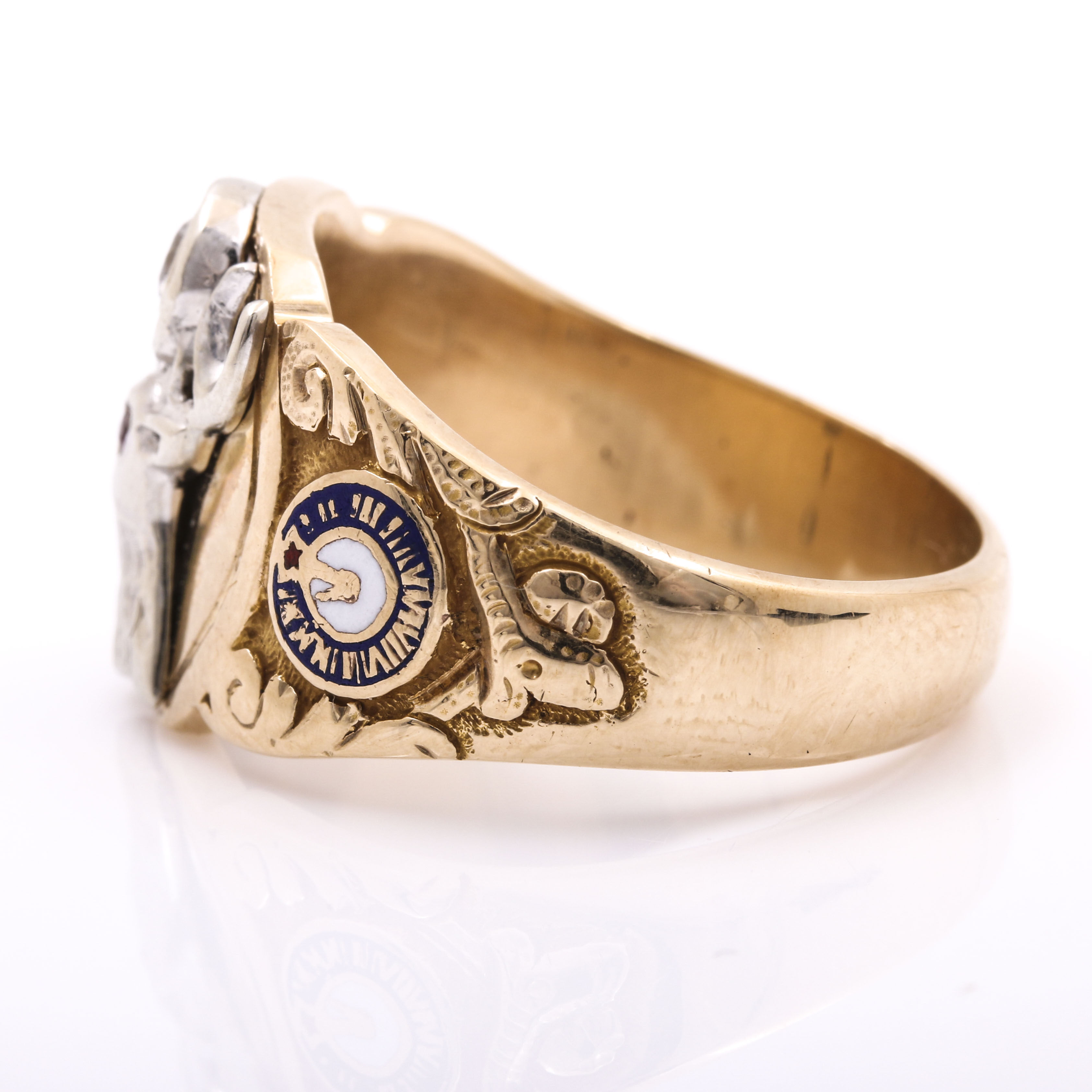 10K and 14K Yellow Gold Order of The Elks Ring