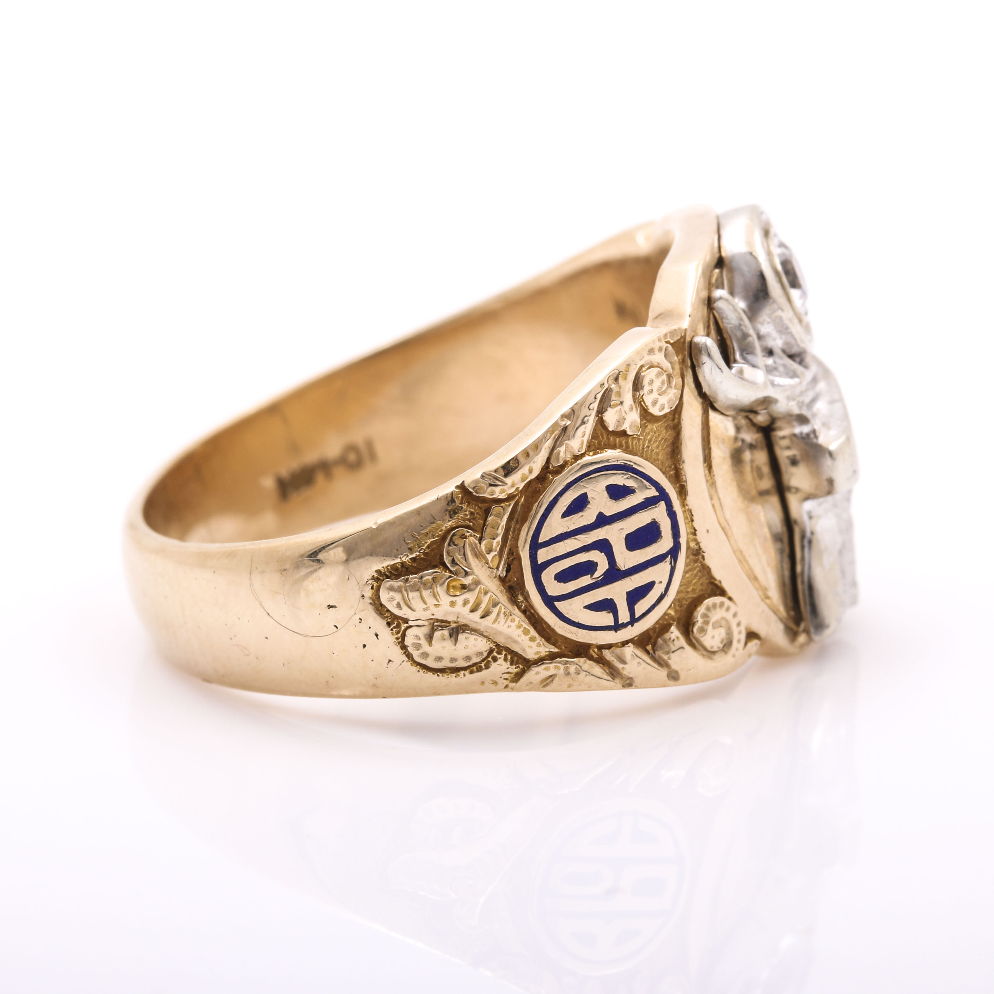 10K and 14K Yellow Gold Order of The Elks Ring