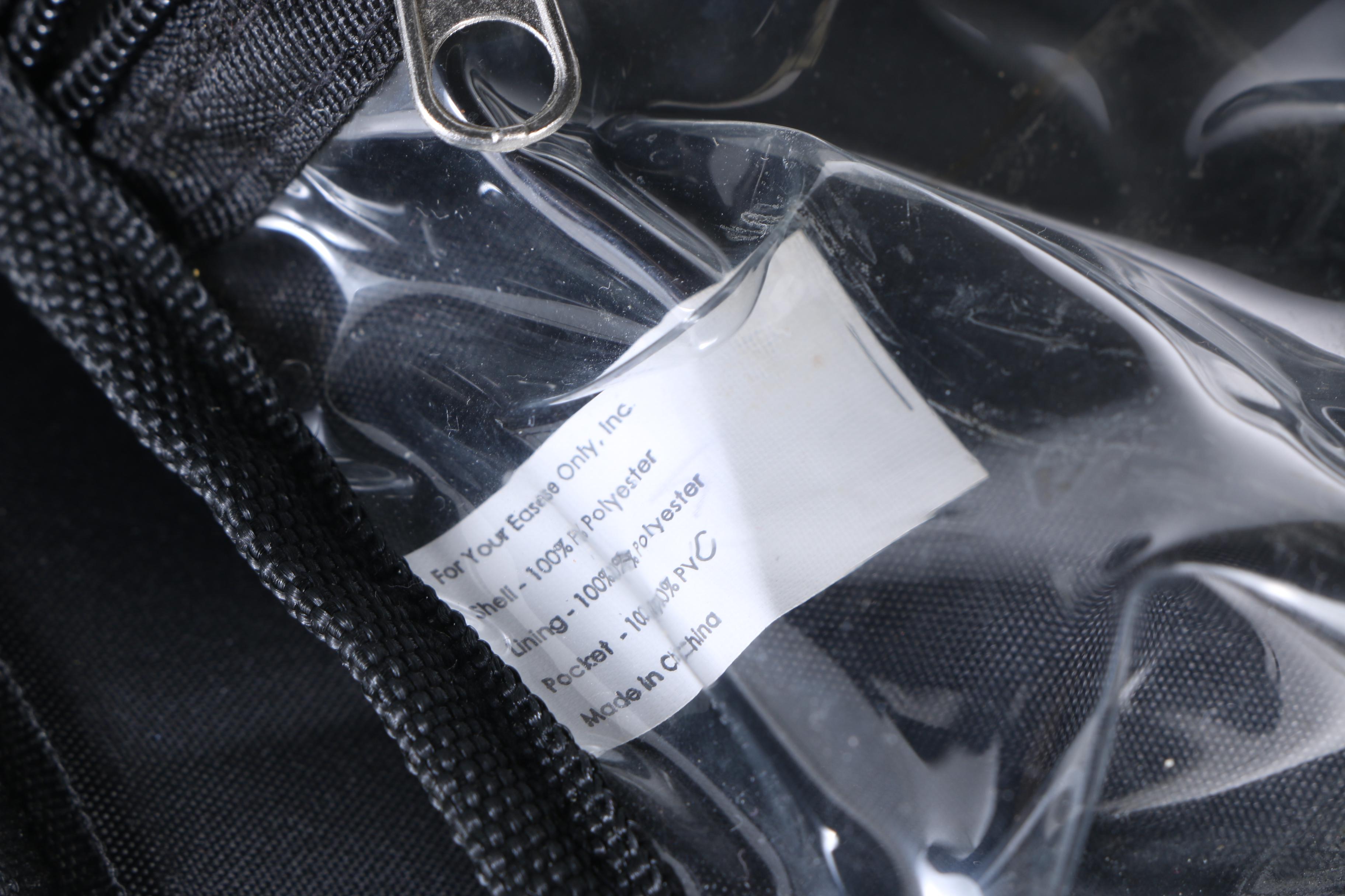 Black Nylon Toiletry Under Seat Luggage Bag with Wheels