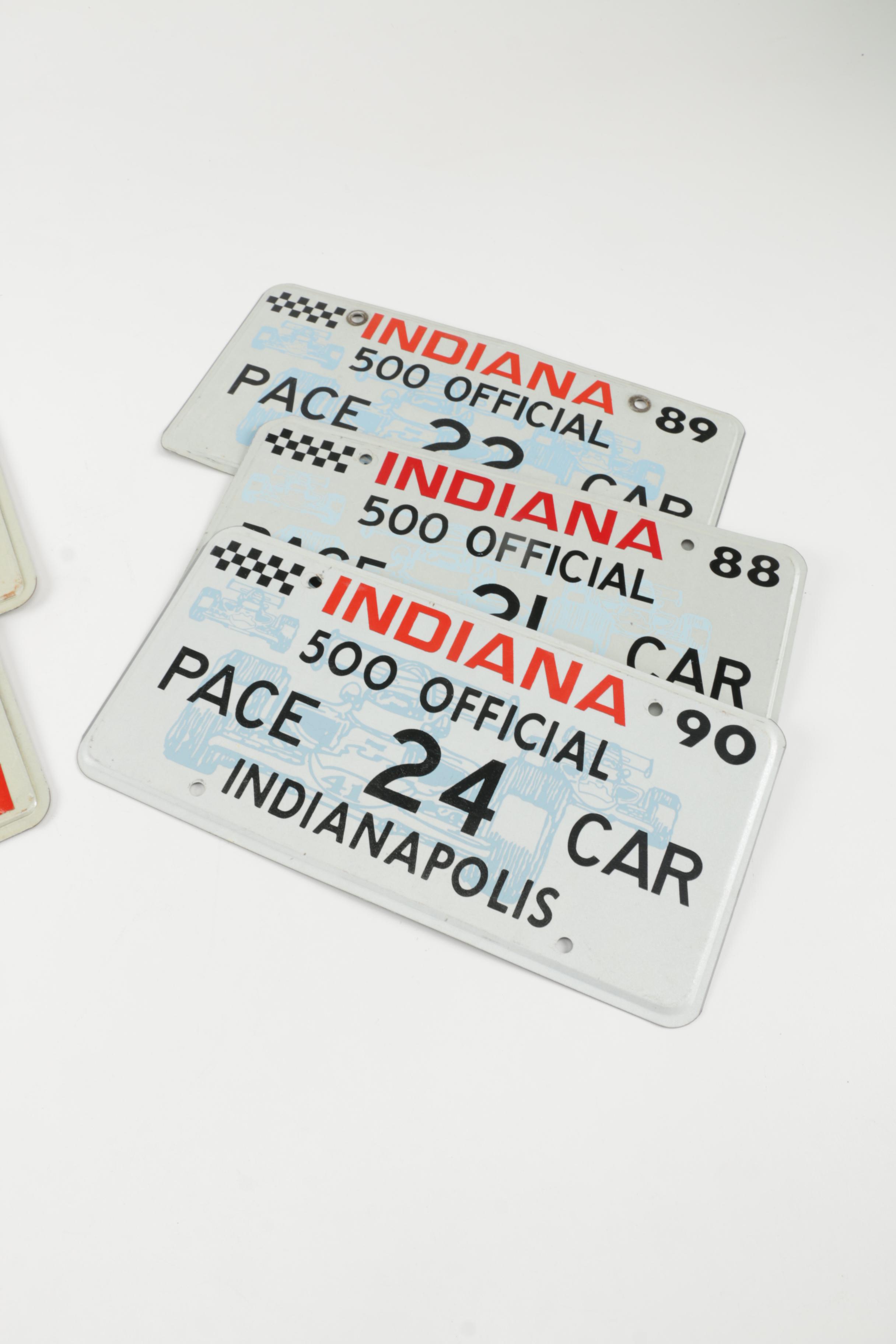 Vintage Indianapolis 500 Official Pace Car License Plates