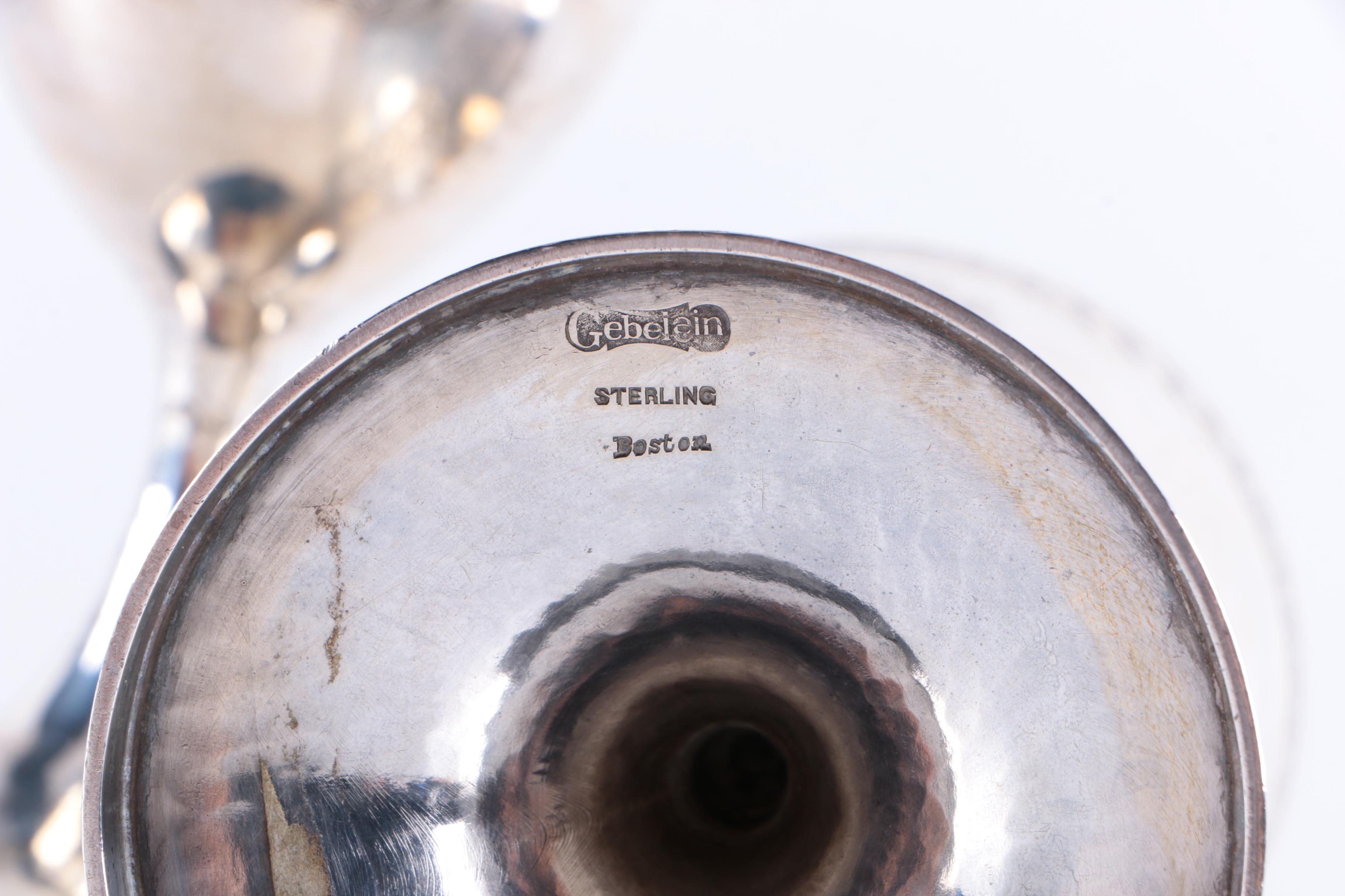 Engraved Sterling Silver Goblets Featuring George Gebelein