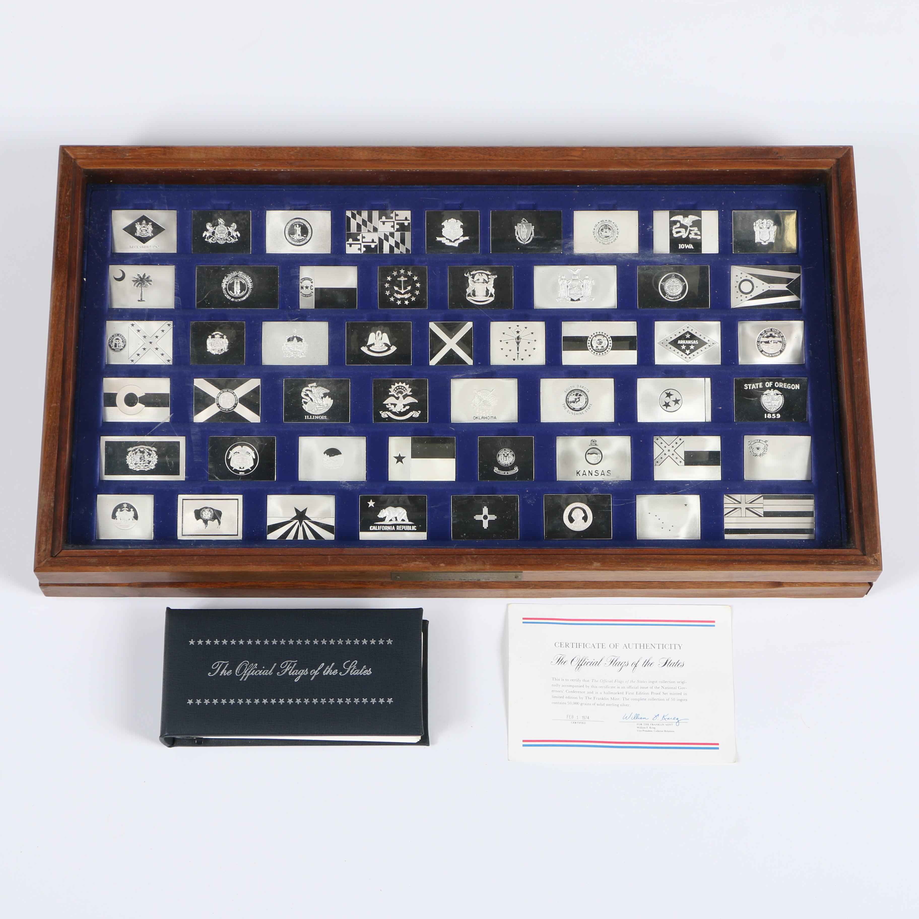 Franklin Mint Official Flags of the States Ingot Collection