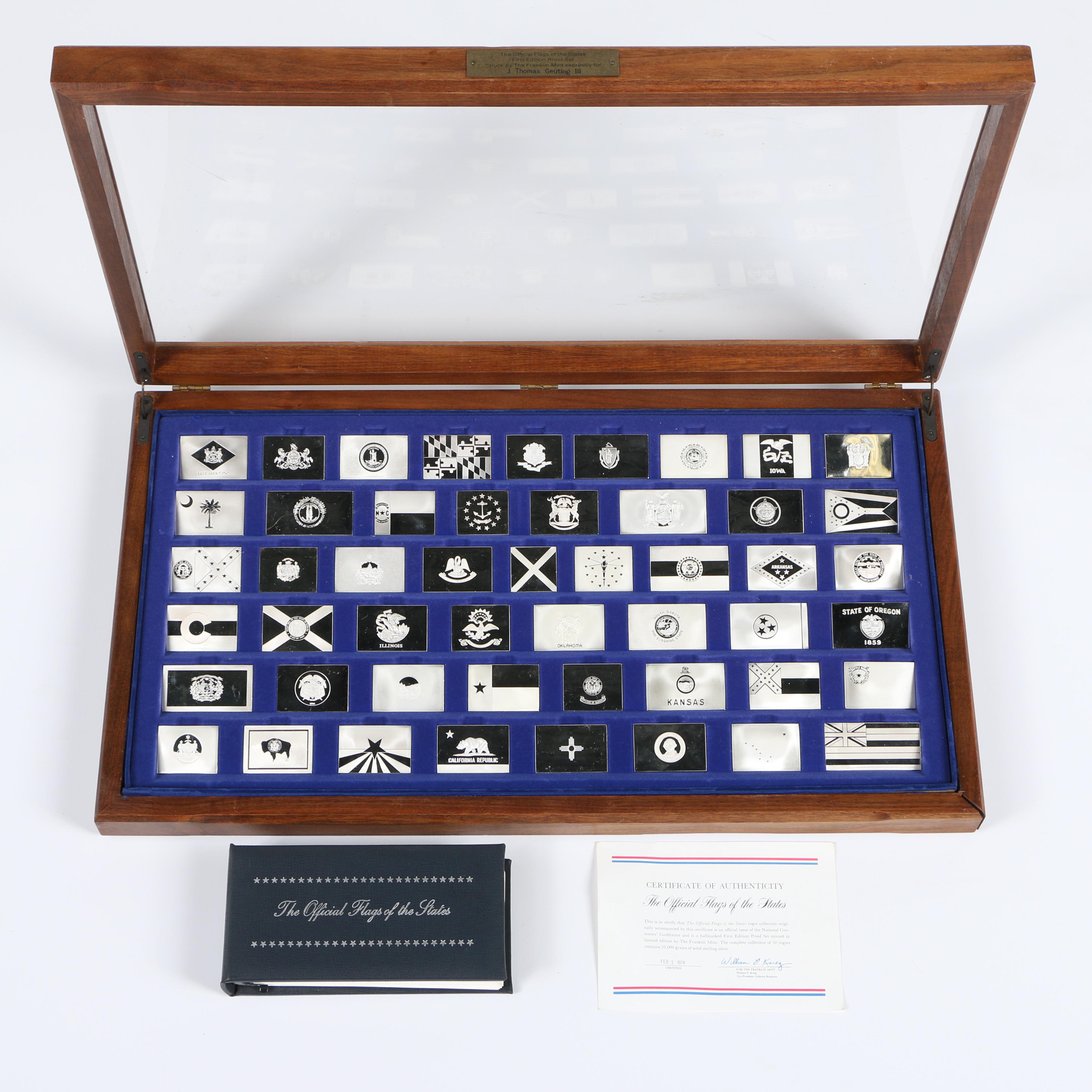 Franklin Mint Official Flags of the States Ingot Collection