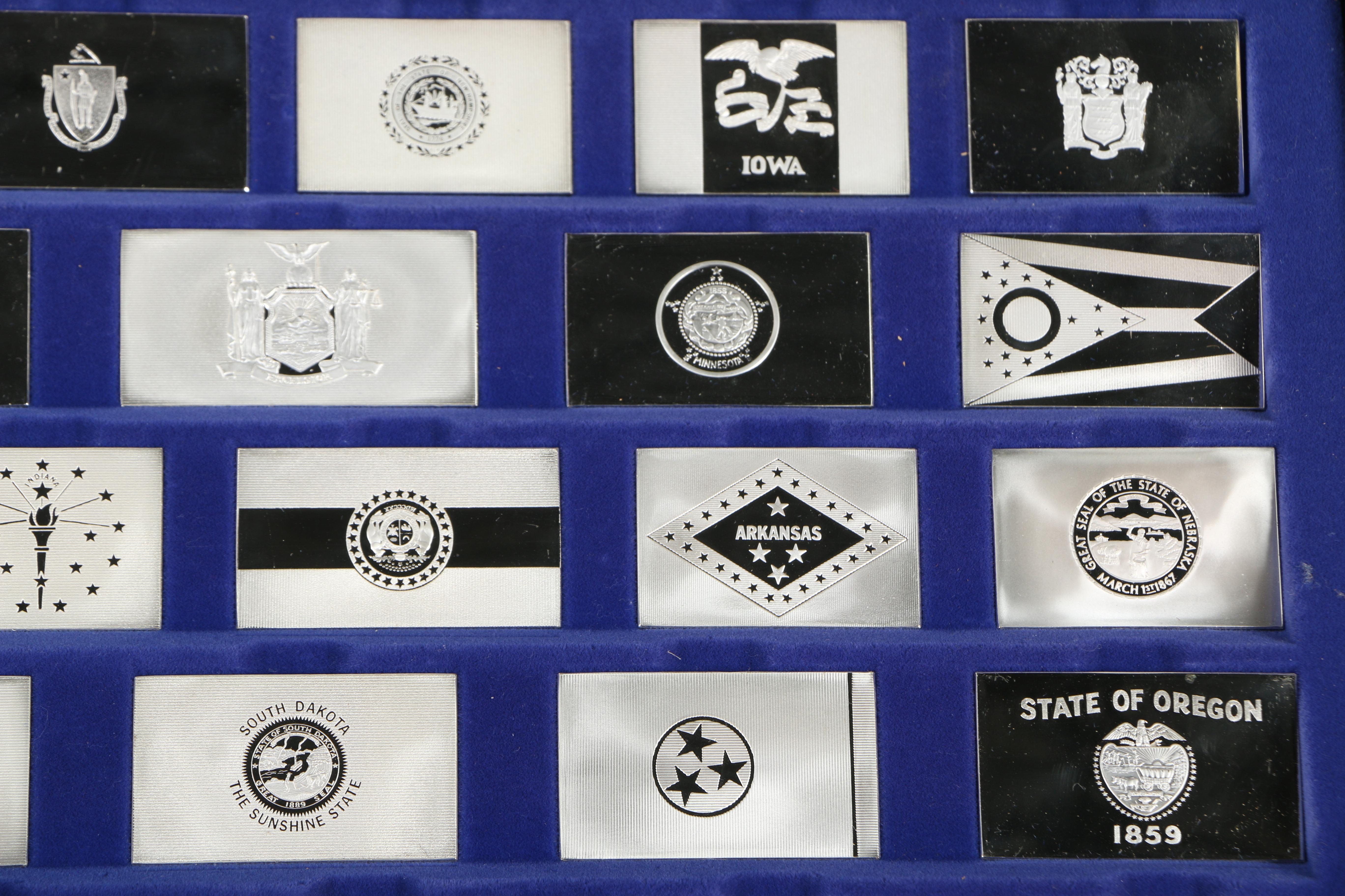 Franklin Mint Official Flags of the States Ingot Collection
