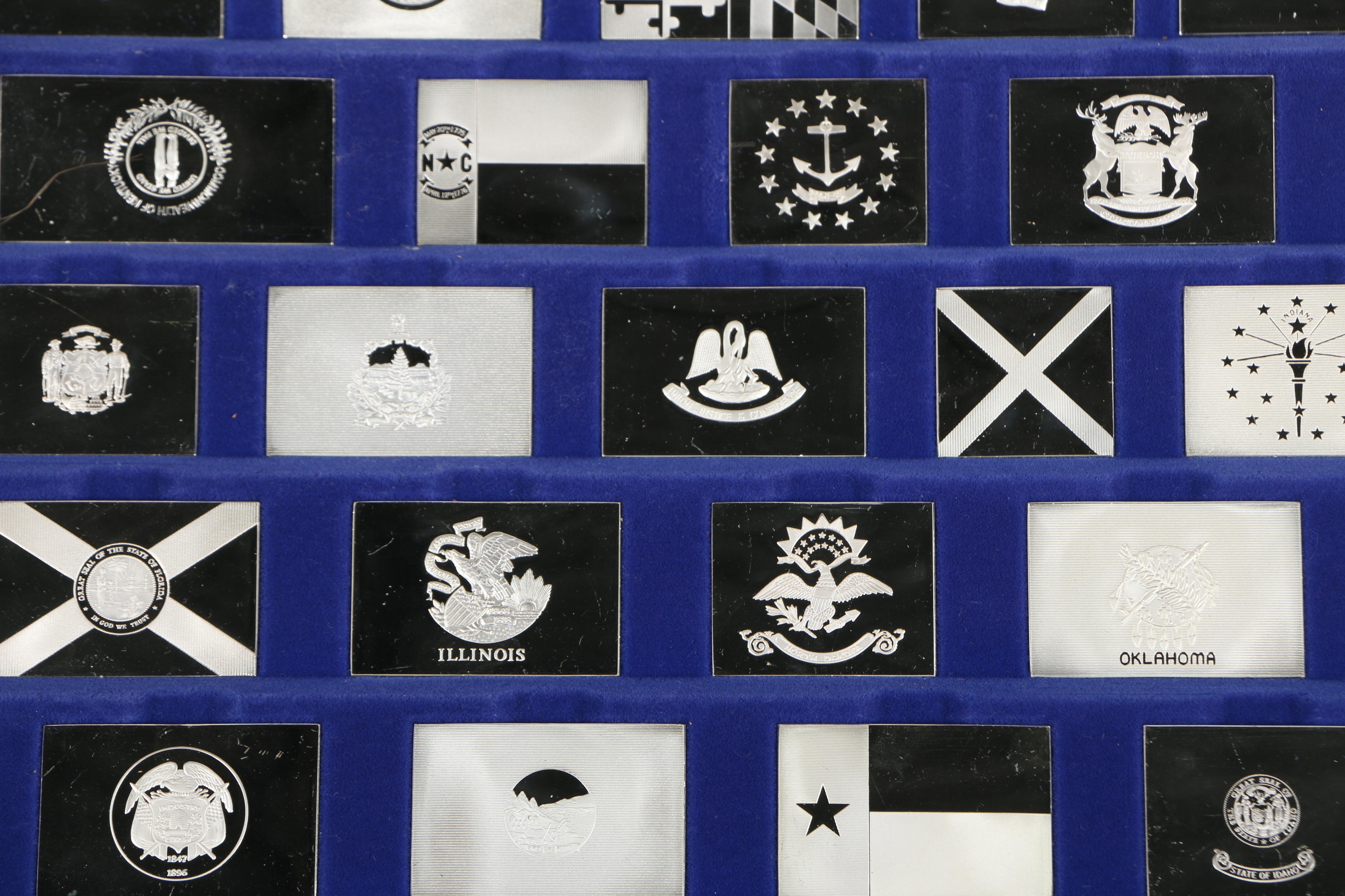 Franklin Mint Official Flags of the States Ingot Collection