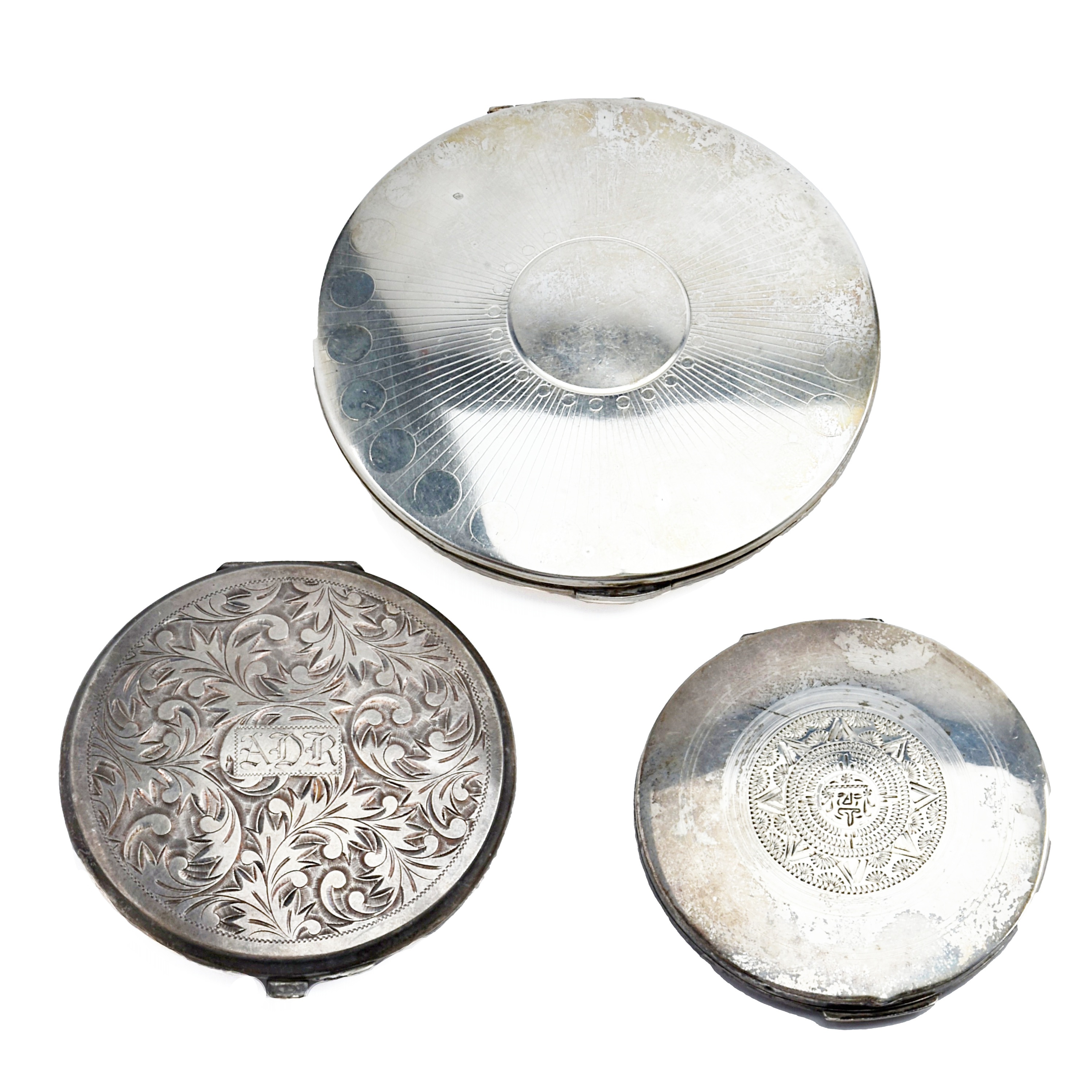 Sterling Silver Compacts Featuring Elgin