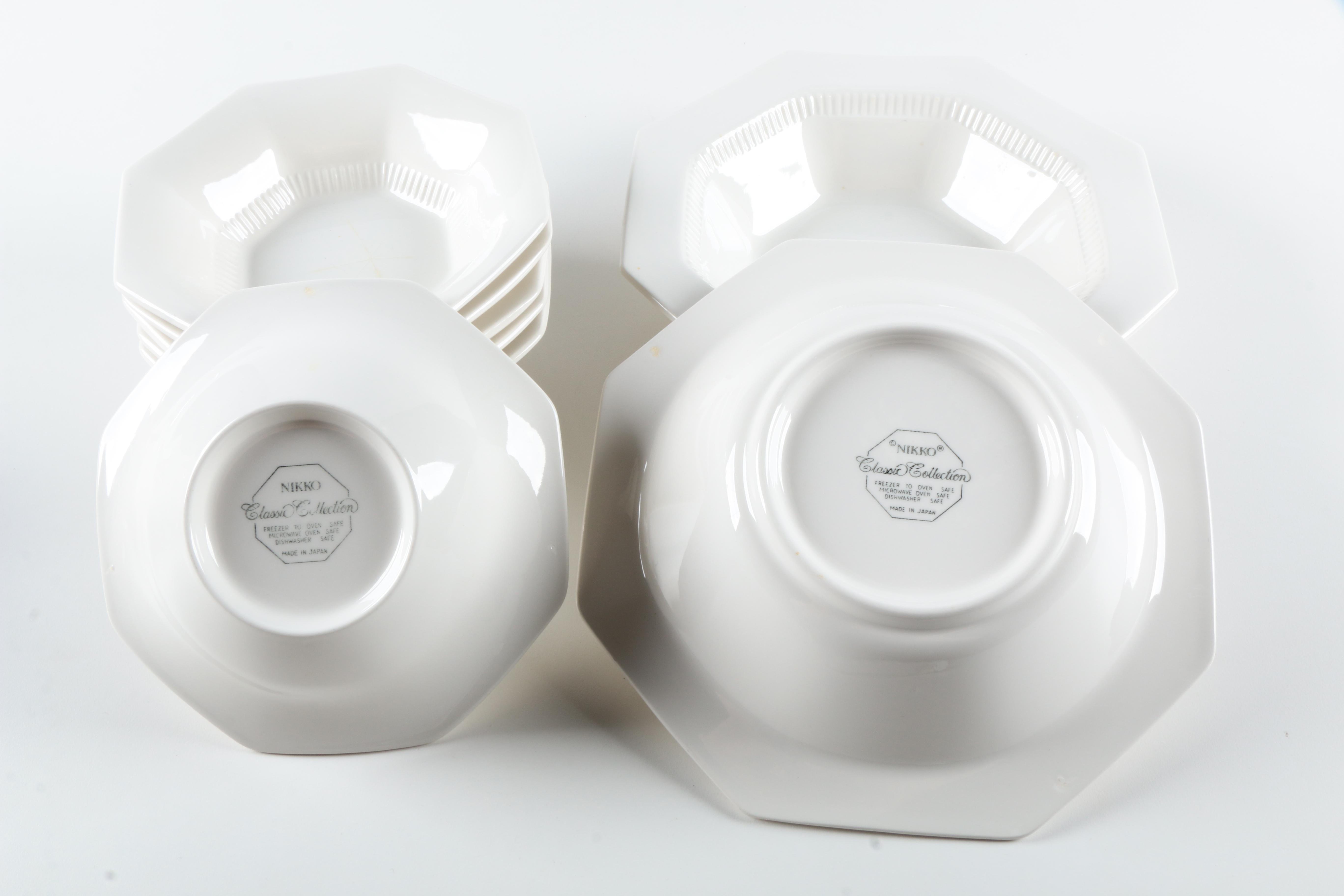 Nikko "Classic White" Ceramic Tableware
