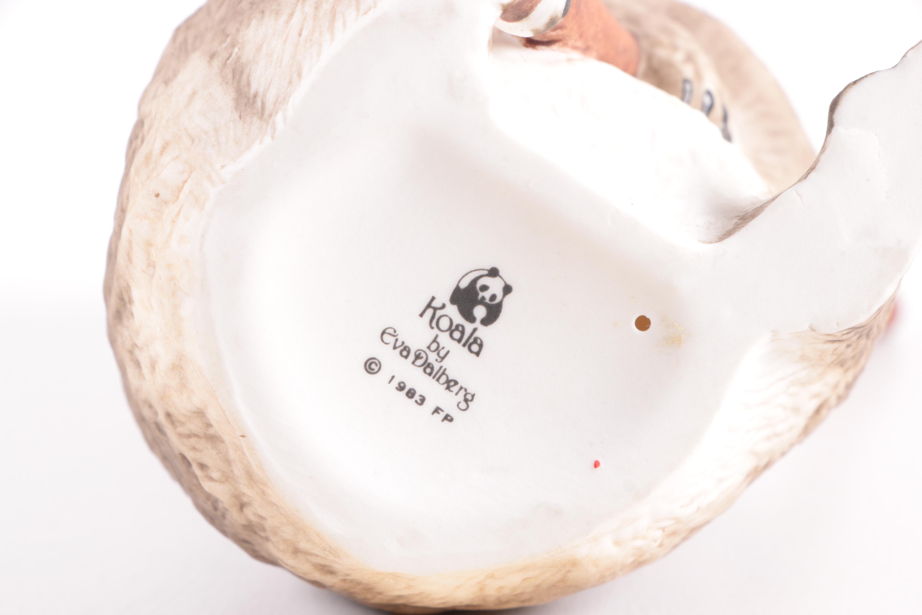 World Wildlife Fund Panda and Koala Ceramic Figurines