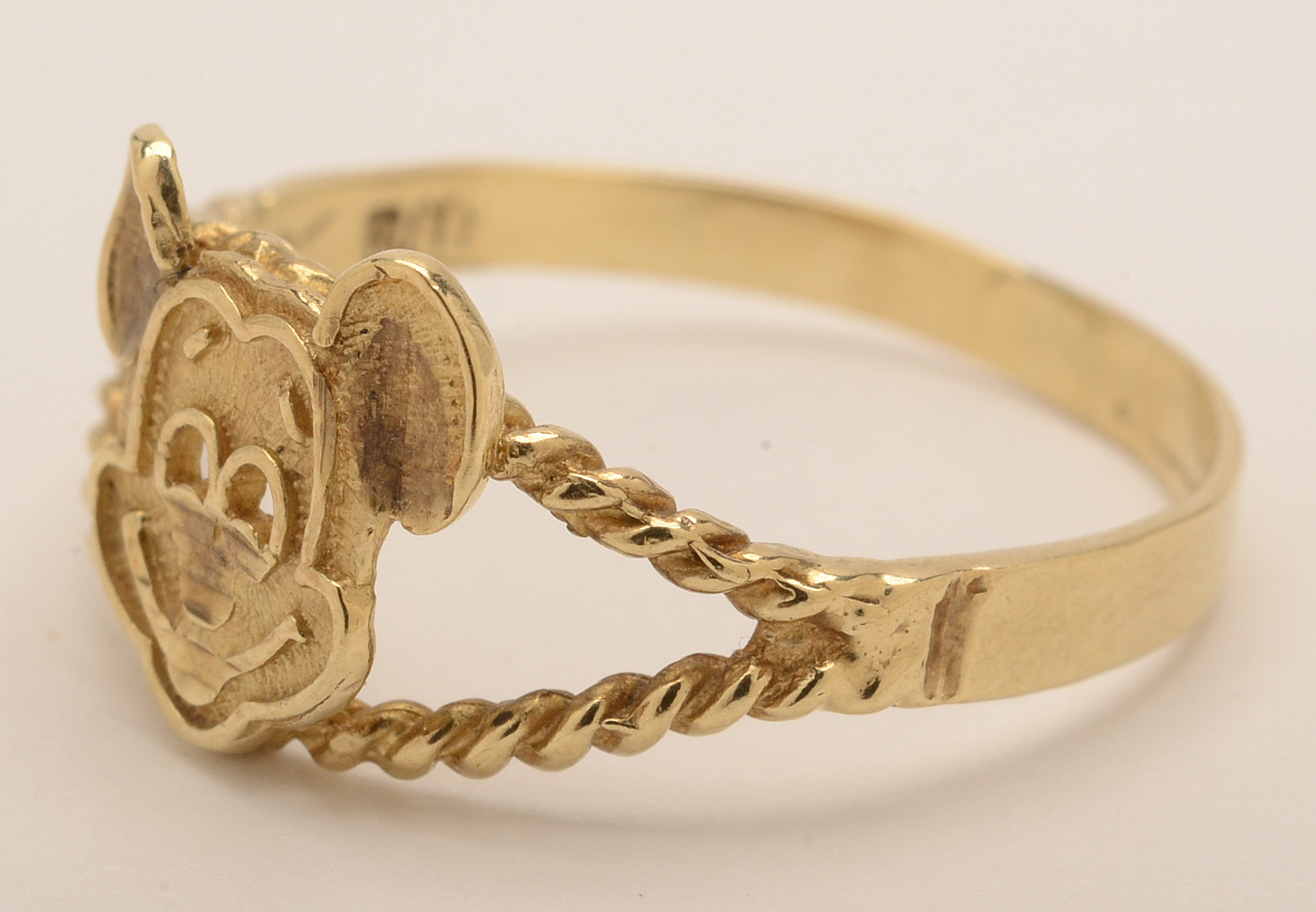 10K Yellow Gold Mickey Mouse Ring