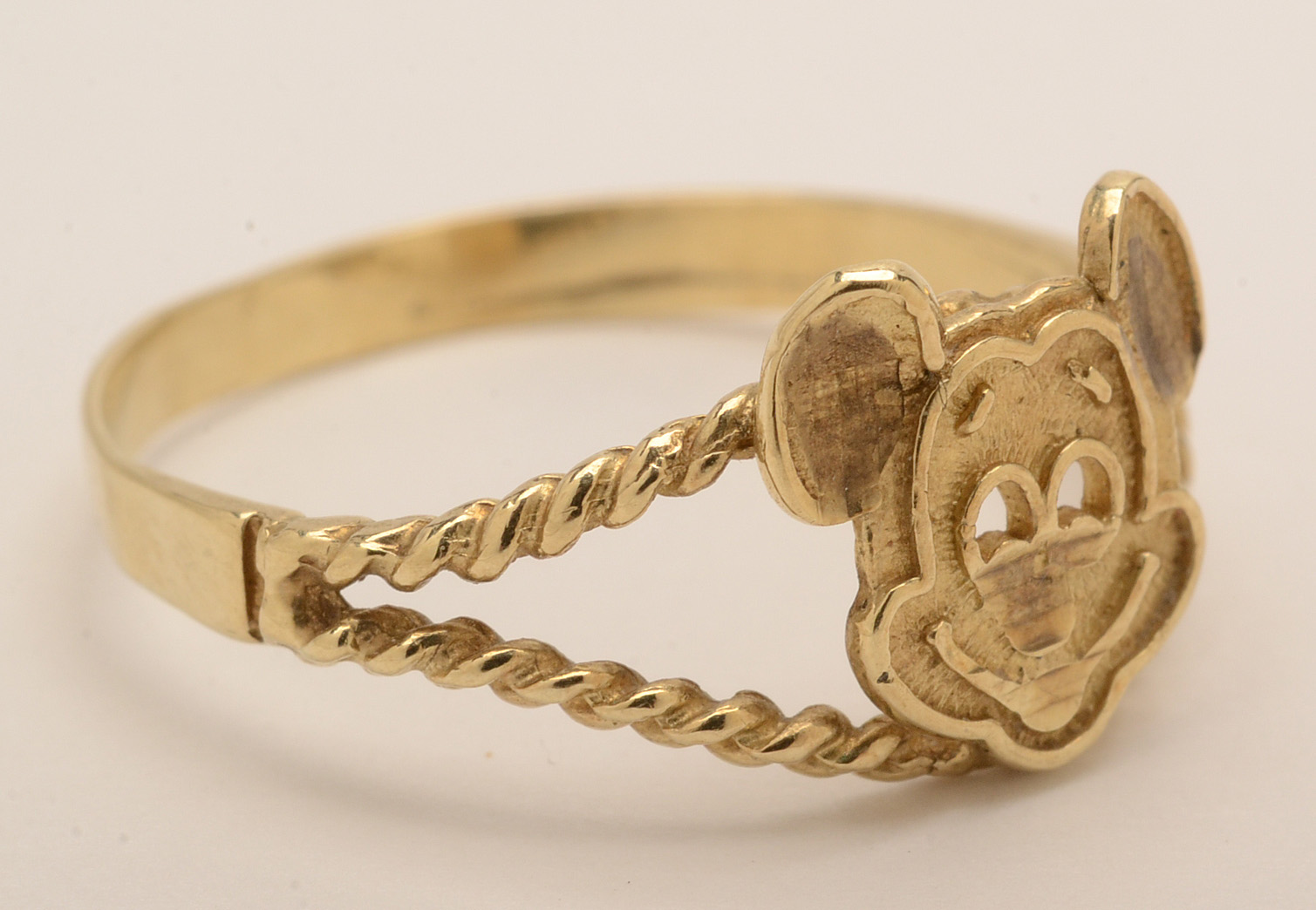 10K Yellow Gold Mickey Mouse Ring