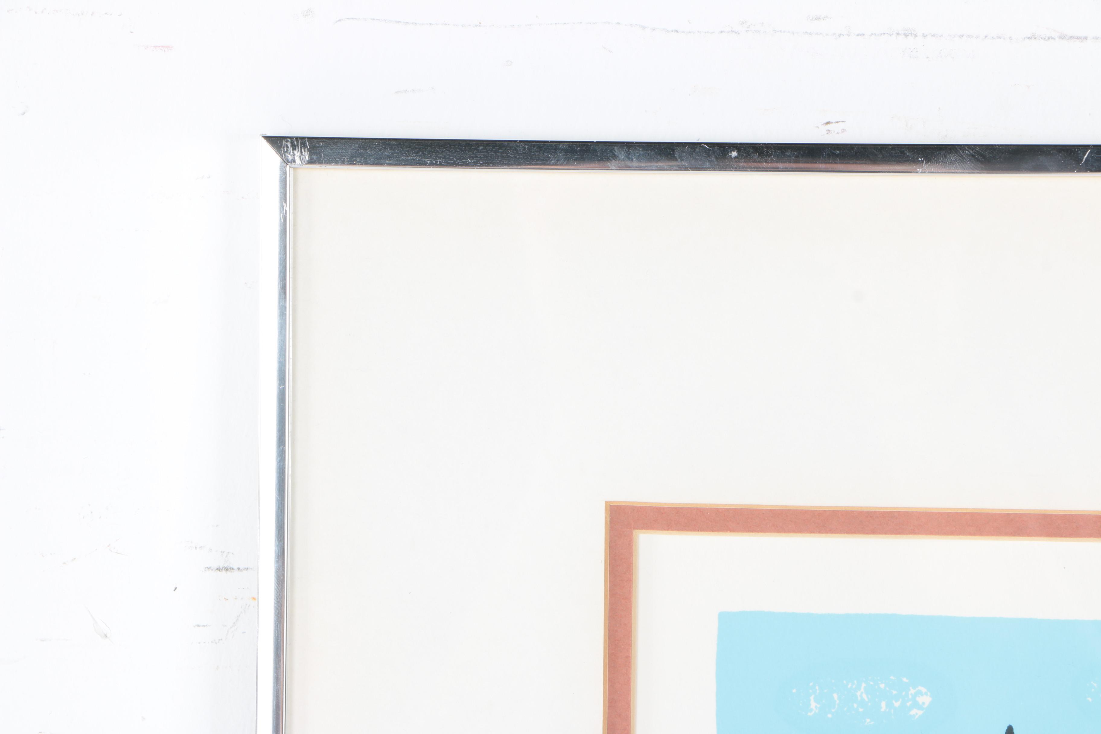 Josef Farhi Artist's Proof Serigraph on Paper from "Le Bon Vin" Triptych Suite