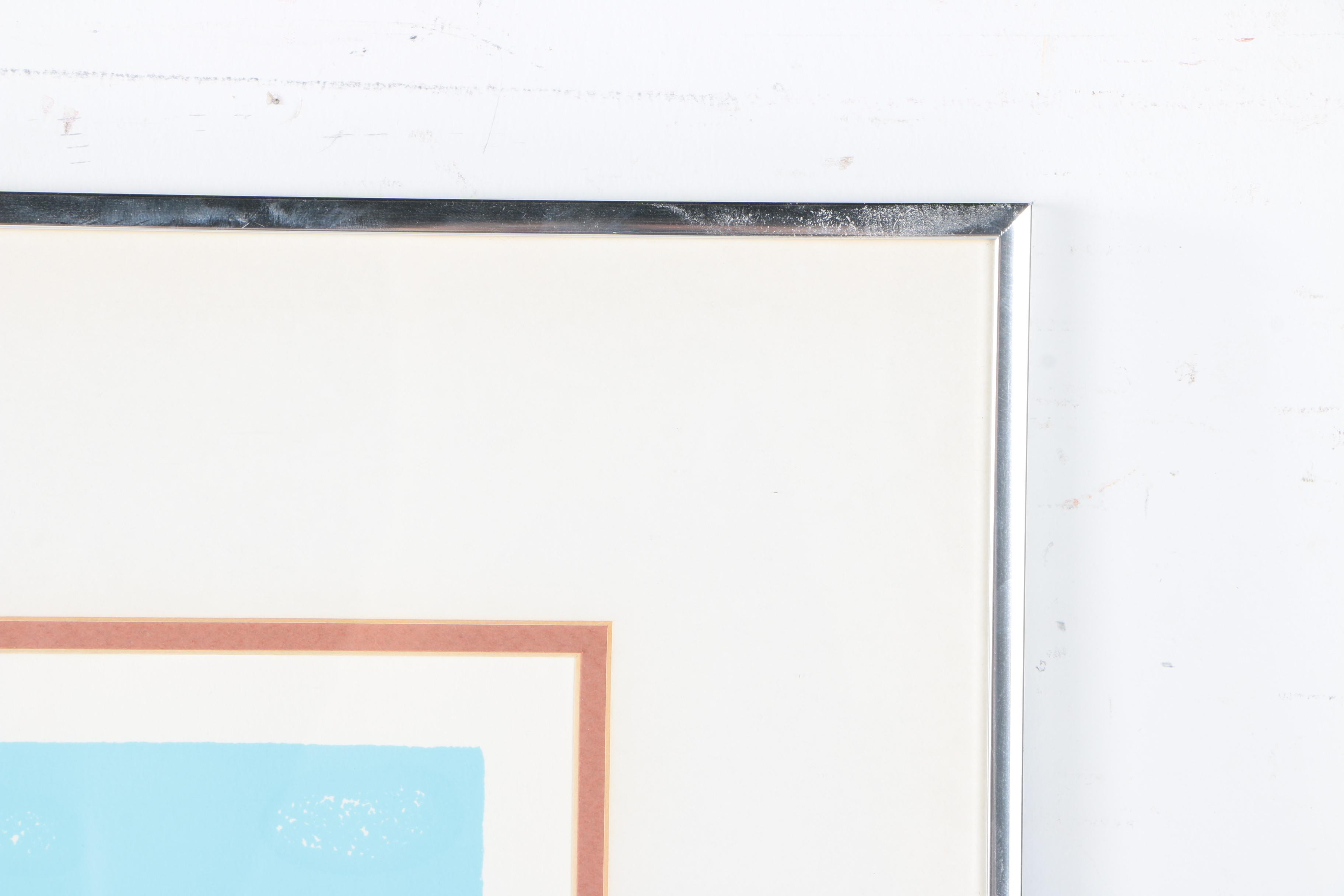 Josef Farhi Artist's Proof Serigraph on Paper from "Le Bon Vin" Triptych Suite