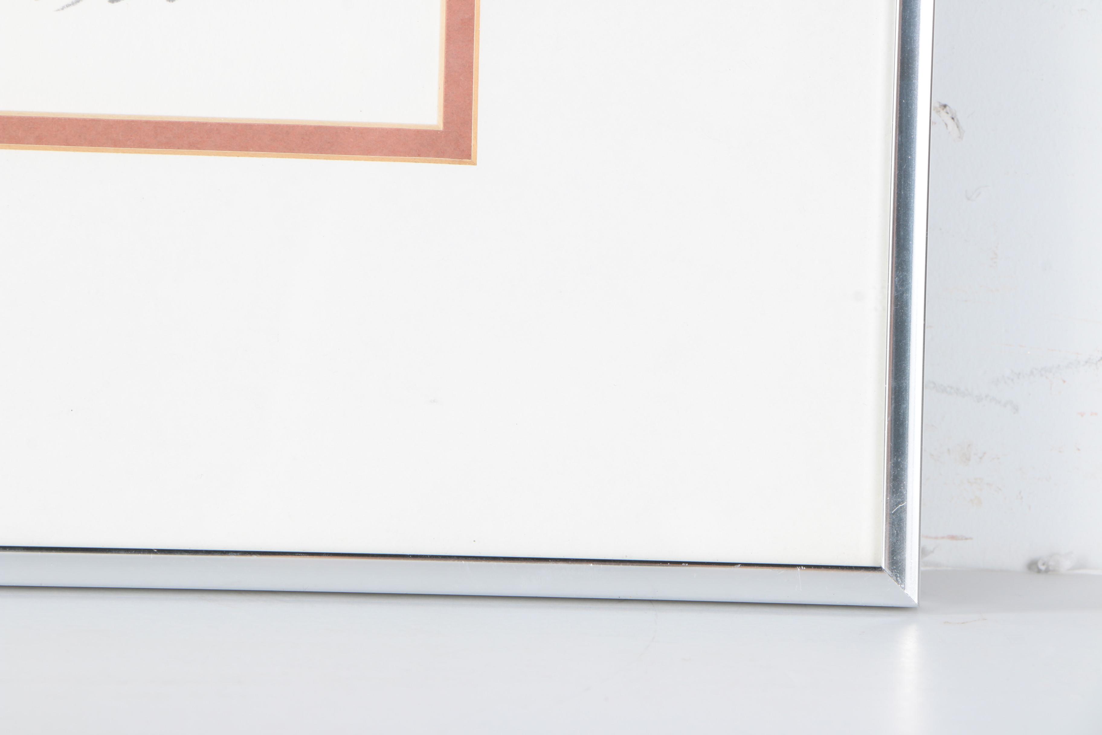 Josef Farhi Artist's Proof Serigraph on Paper from "Le Bon Vin" Triptych Suite