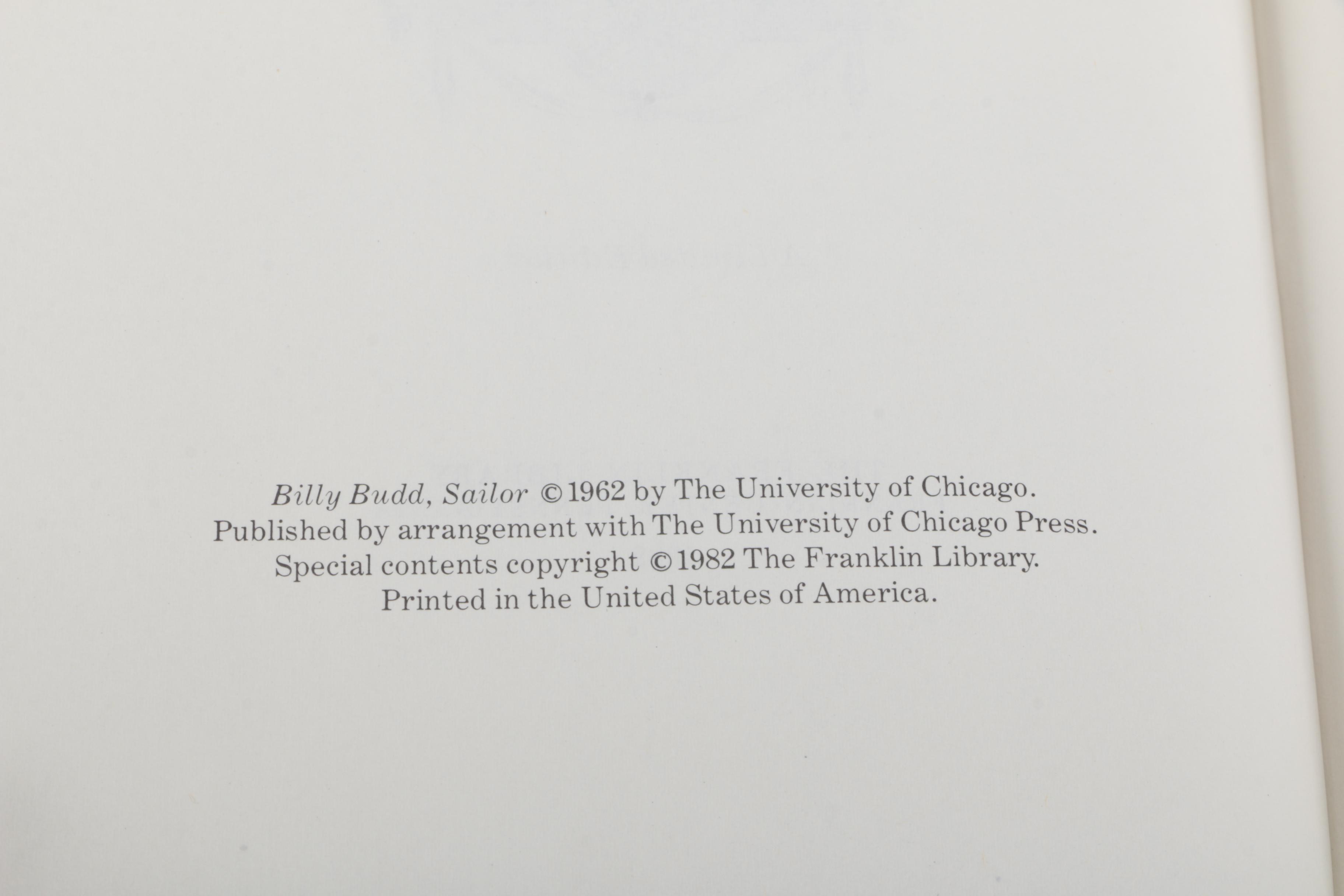 Franklin Library Limited Edition Herman Melville Including "Moby-Dick"