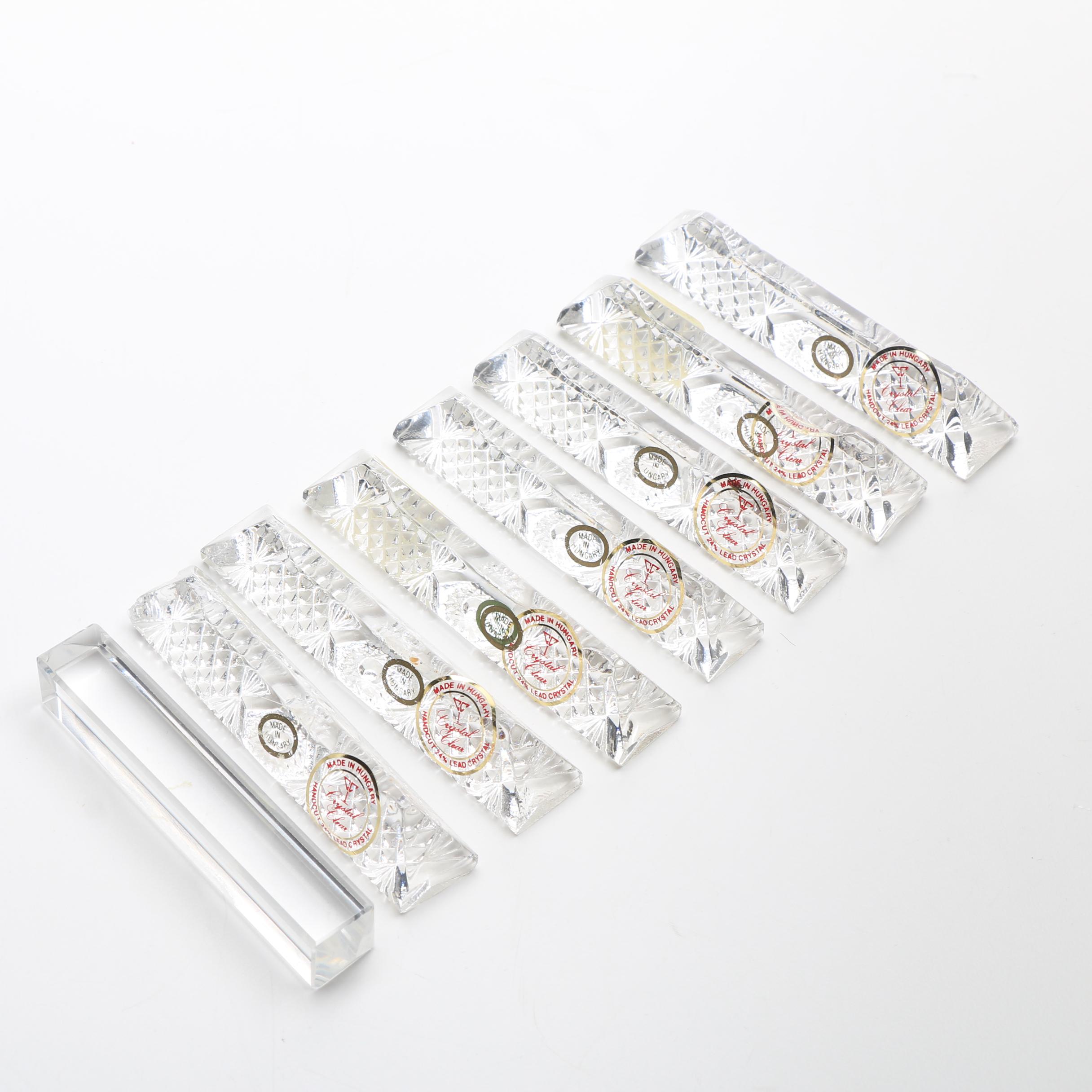 Collection of Crystal Knife Rests