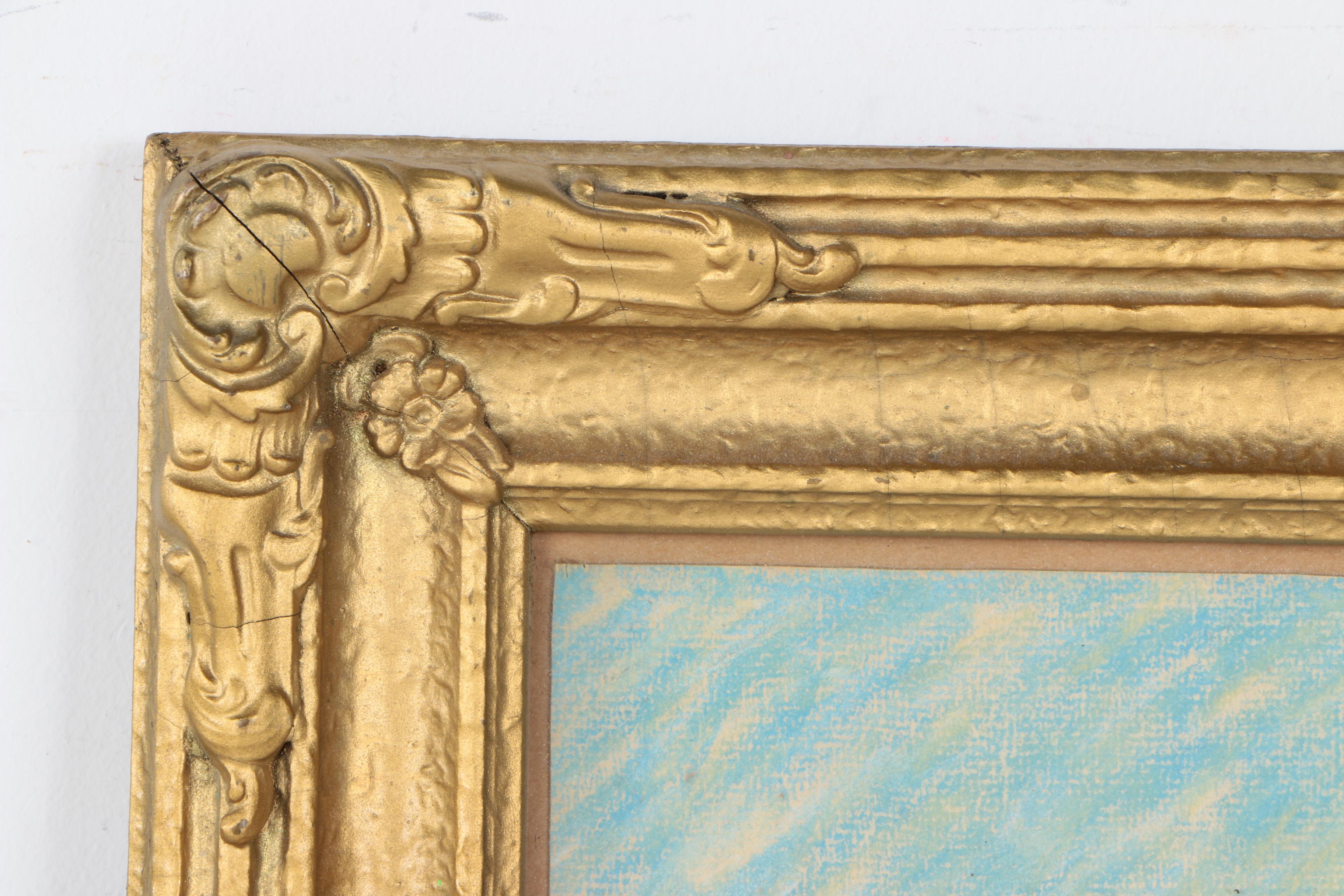 Vintage Pastel Drawing on Paper Attributed to Paul A. Randall "Williams Creek"