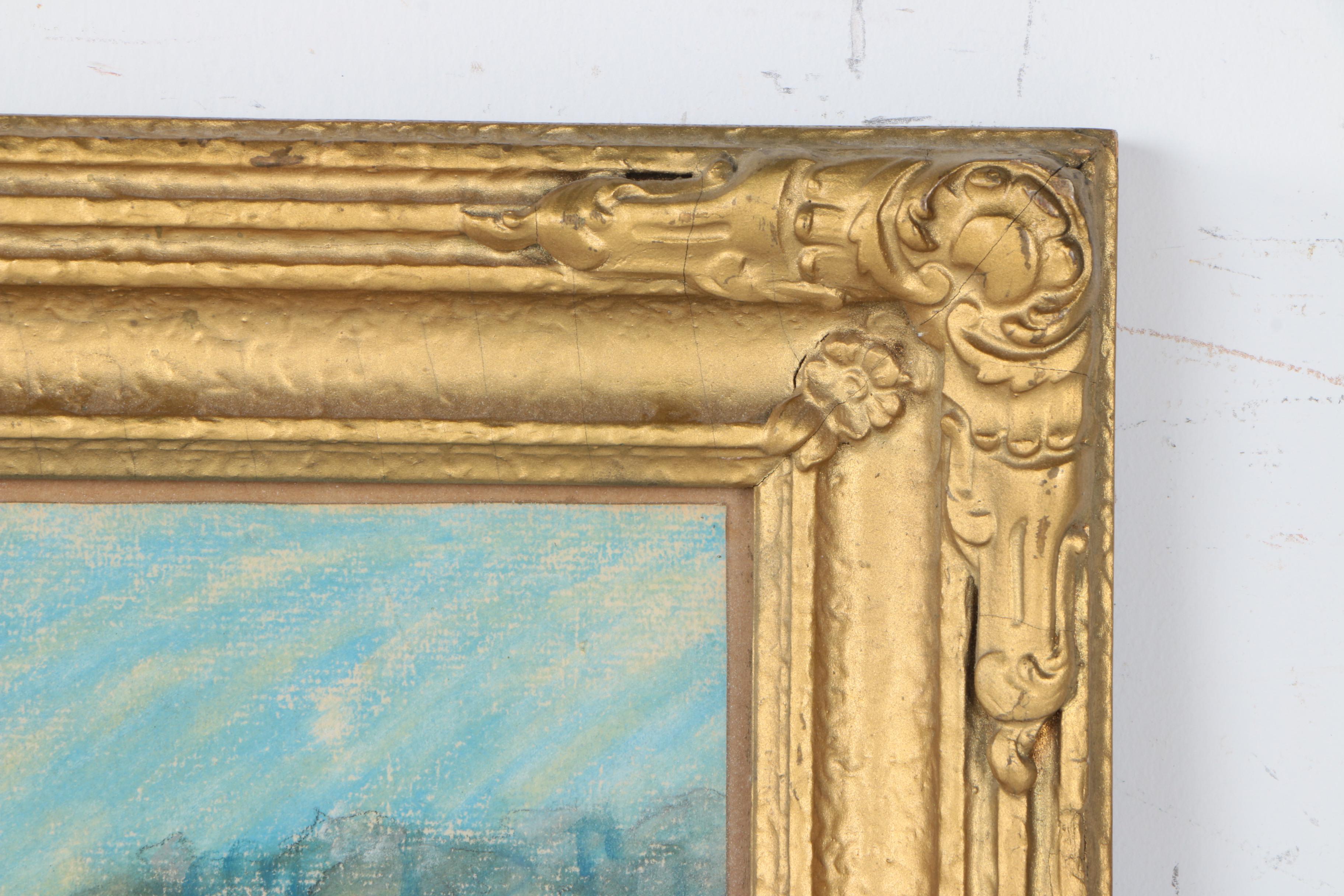 Vintage Pastel Drawing on Paper Attributed to Paul A. Randall "Williams Creek"