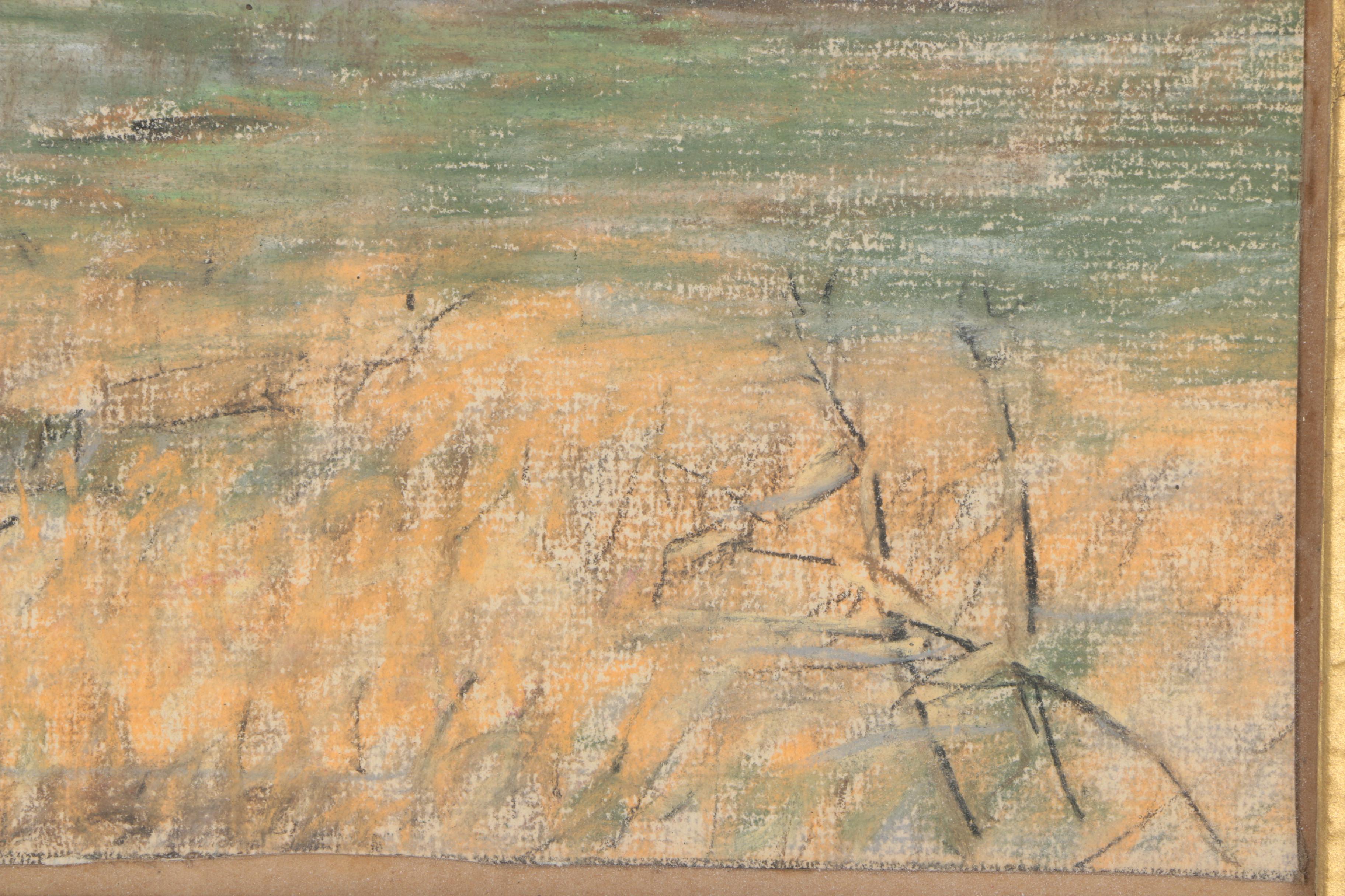Vintage Pastel Drawing on Paper Attributed to Paul A. Randall "Williams Creek"