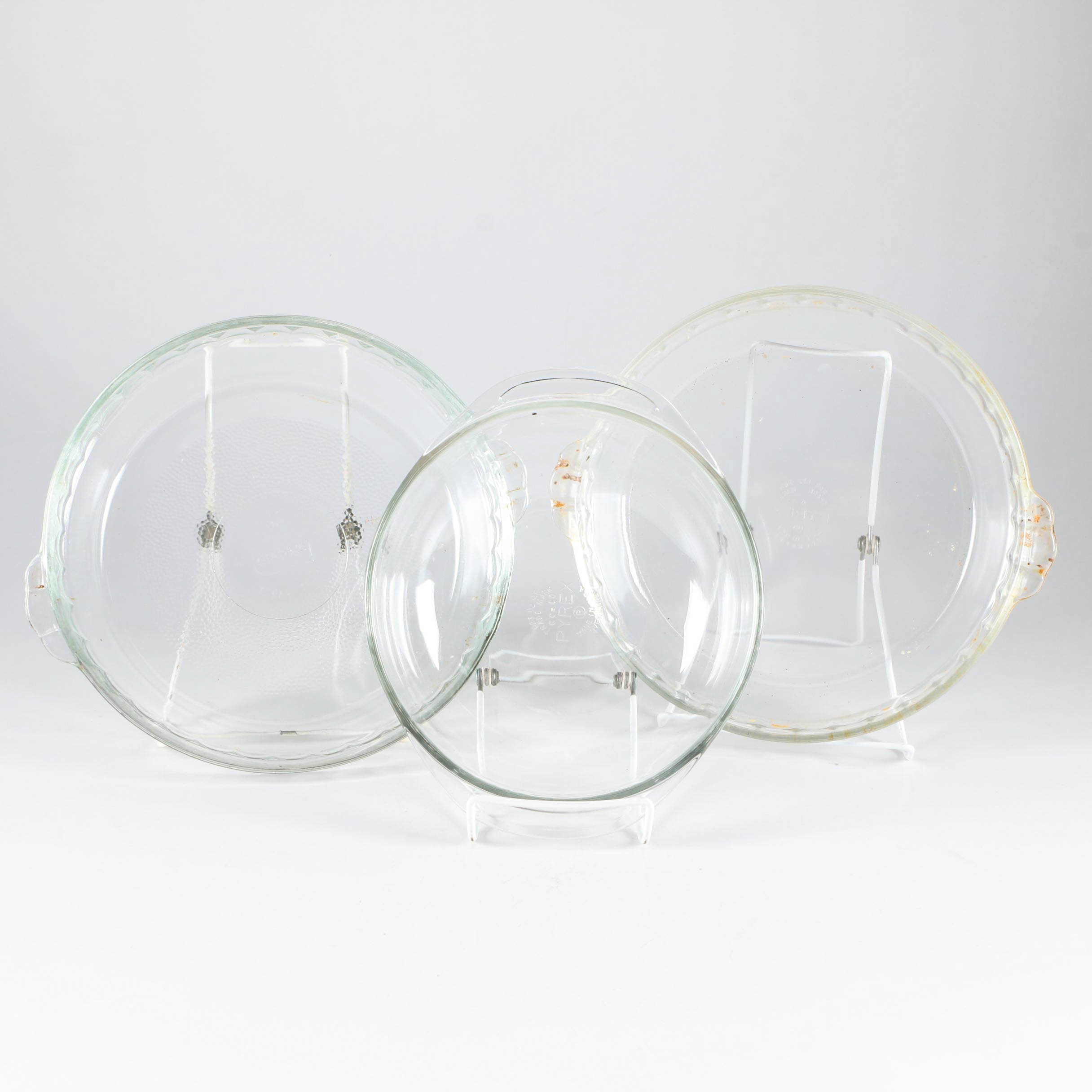 Pyrex and Glasbake Pie Dishes and Baking Bowl