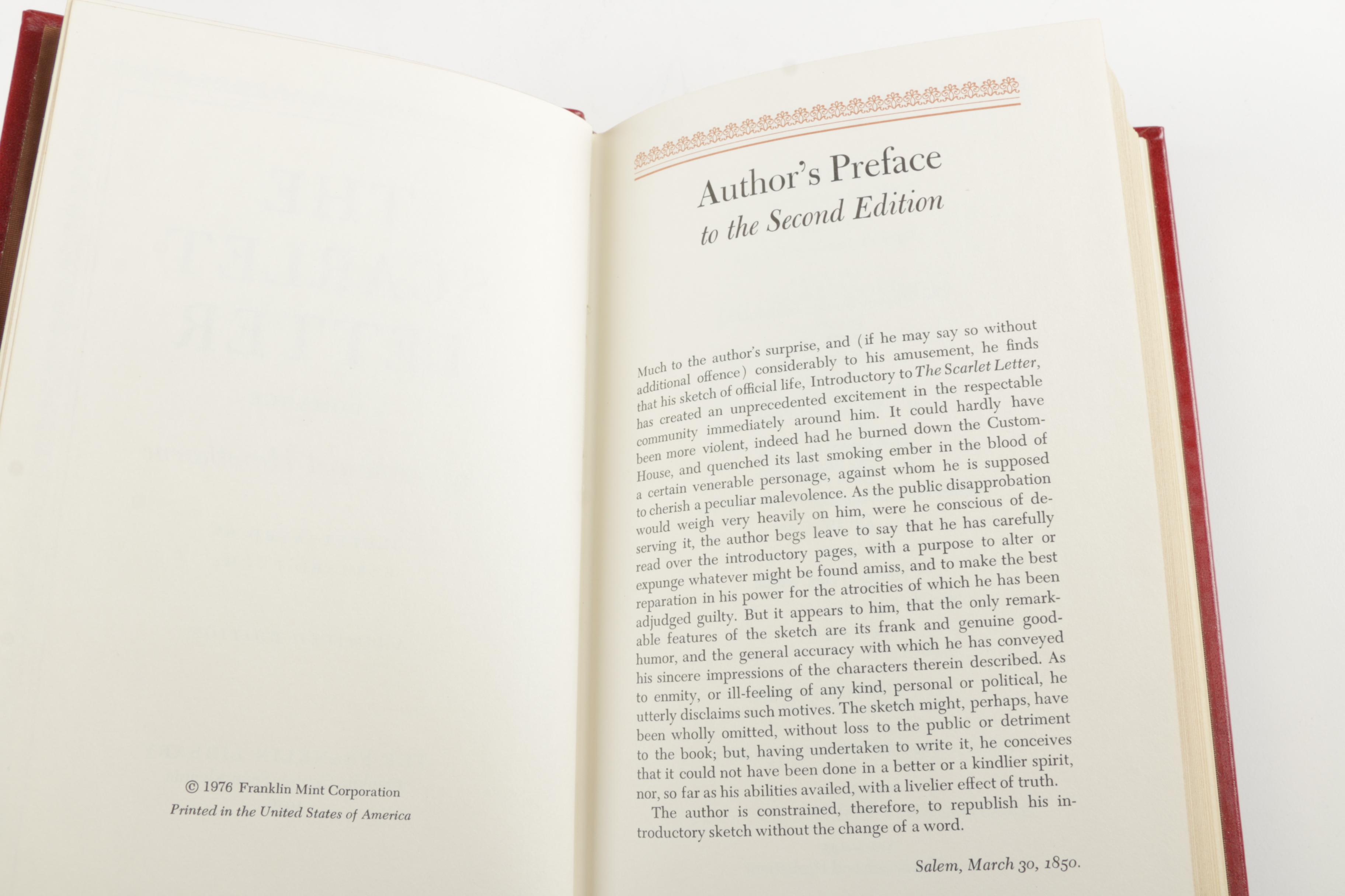 Franklin Library Leatherbound American Classics Including Nathaniel Hawthorne