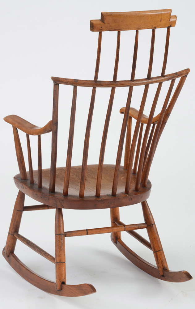Early 1800s American Comb-back Windsor Rocking Chair