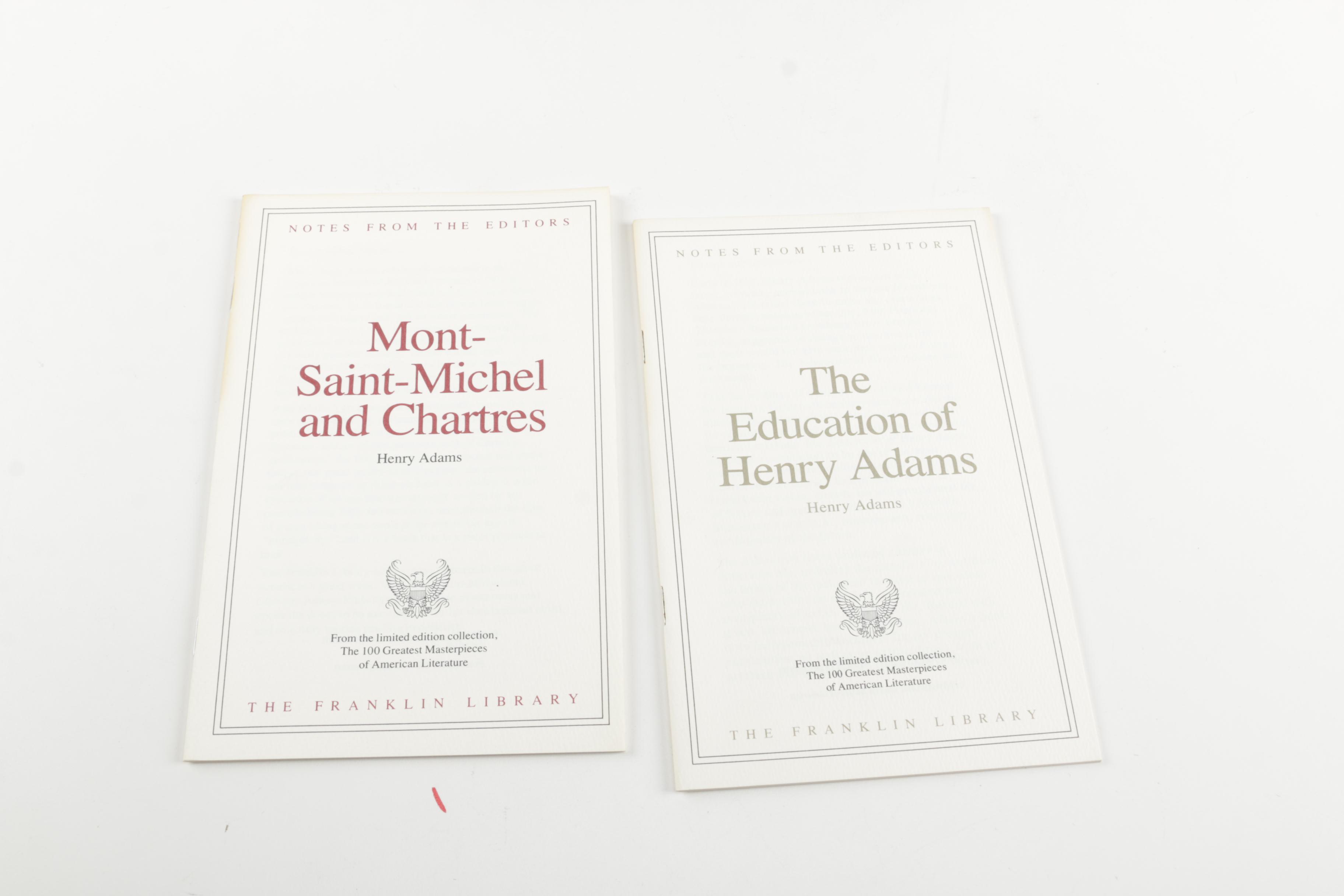 Franklin Library Leatherbound Editions of Henry Adams and Benjamin Franklin