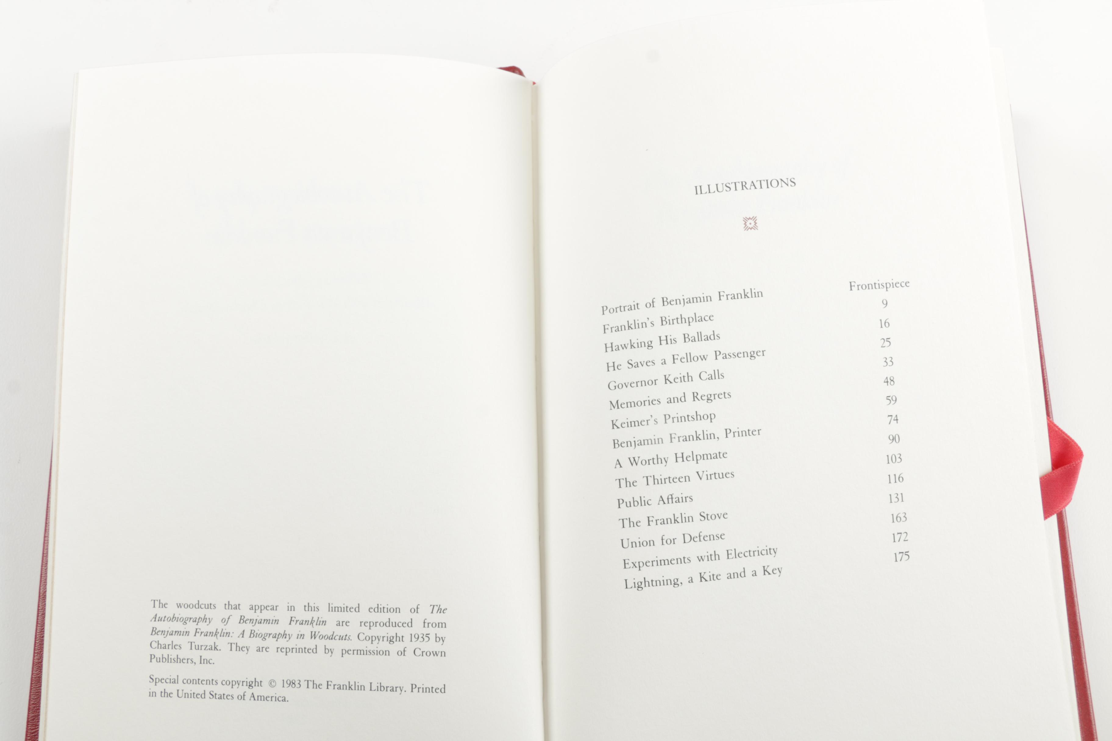 Franklin Library Leatherbound Editions of Henry Adams and Benjamin Franklin