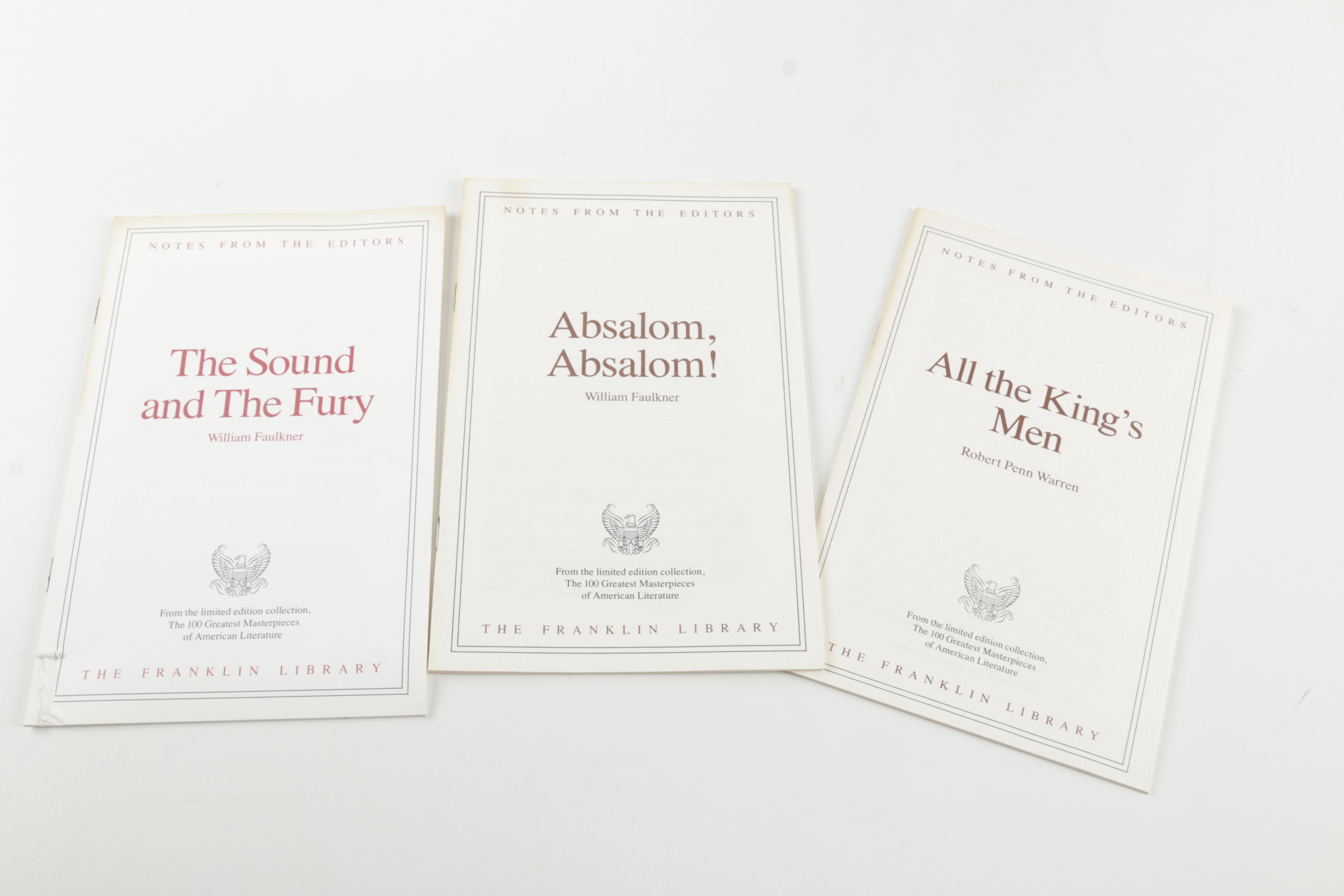 Franklin Library Leatherbound American Classics Including William Faulkner