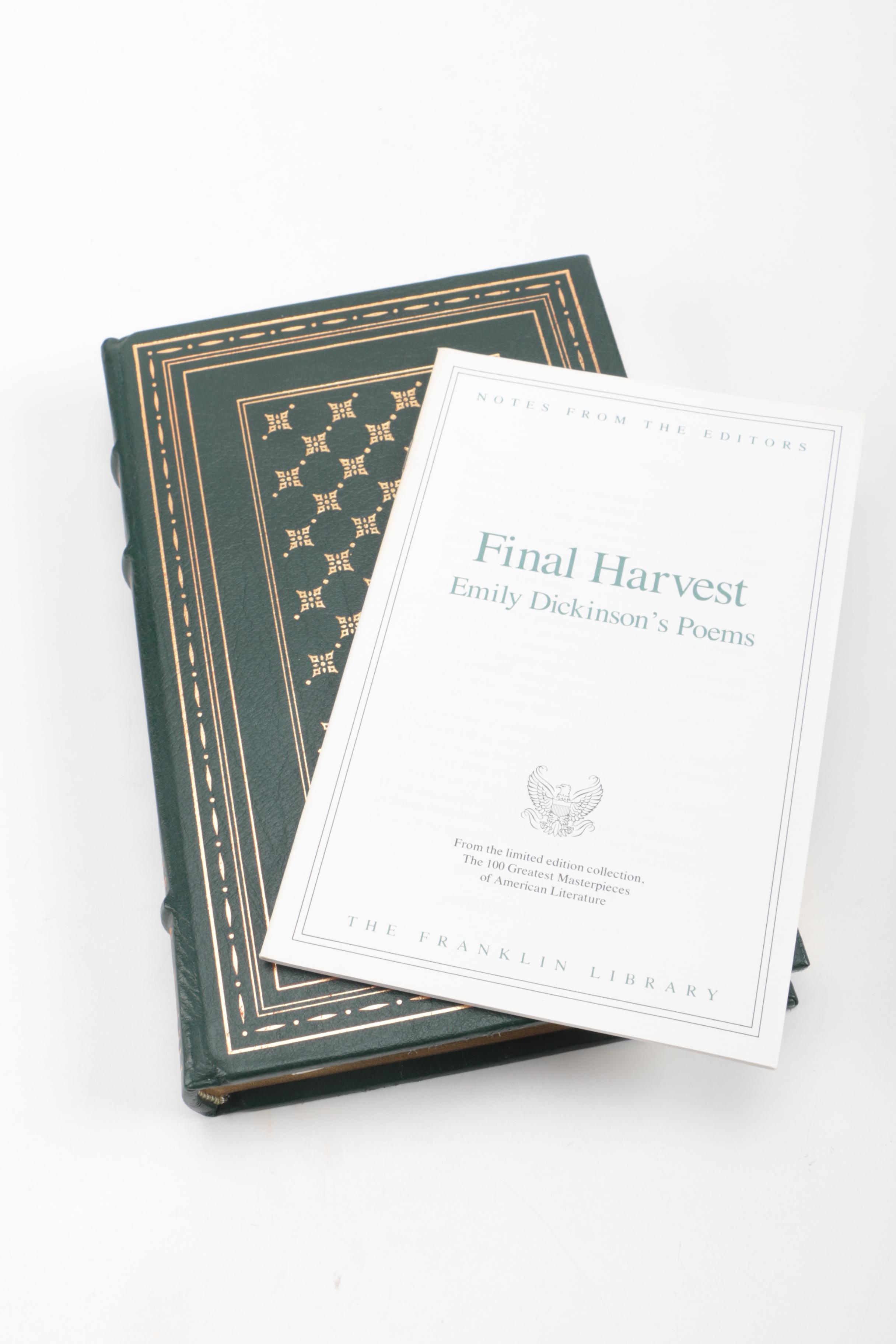 Franklin Library "100 Greatest Masterpieces of American Literature" Poetry Books