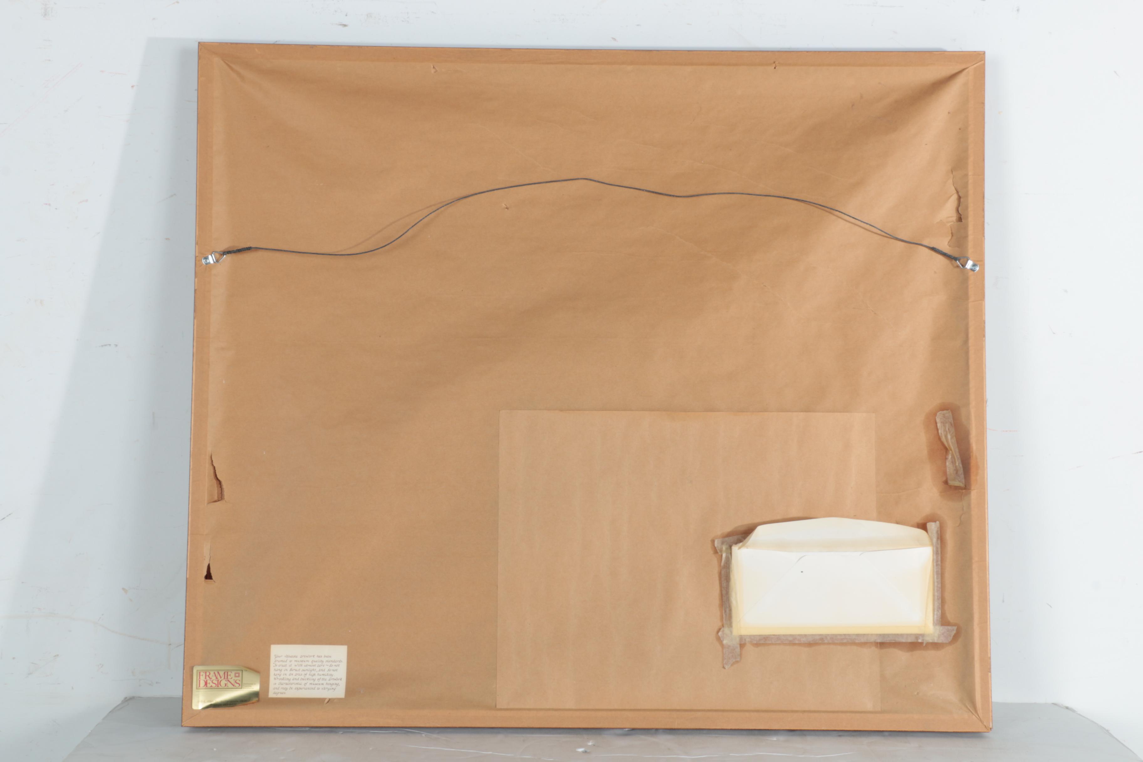 Robert Vickrey Stone Lithograph "Wooden Ponies"