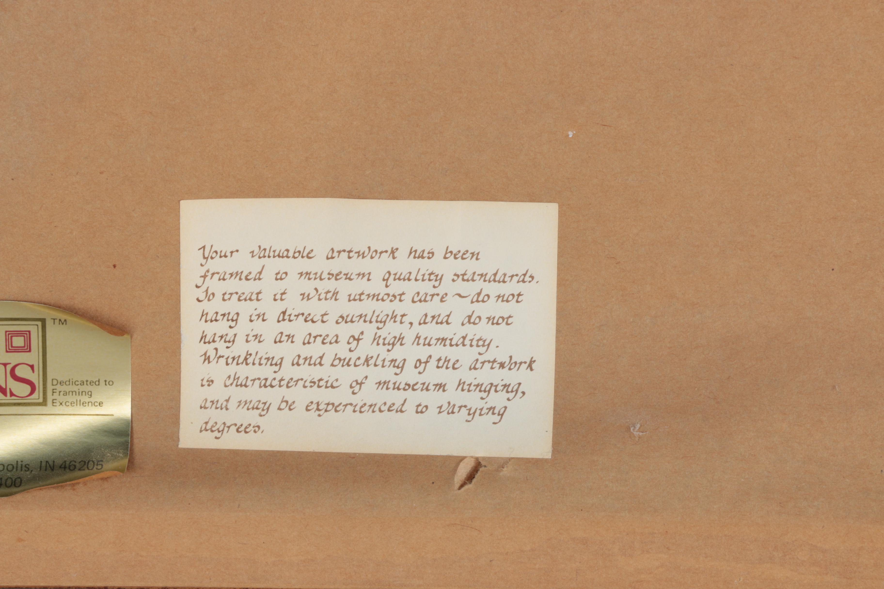 Robert Vickrey Stone Lithograph "Wooden Ponies"