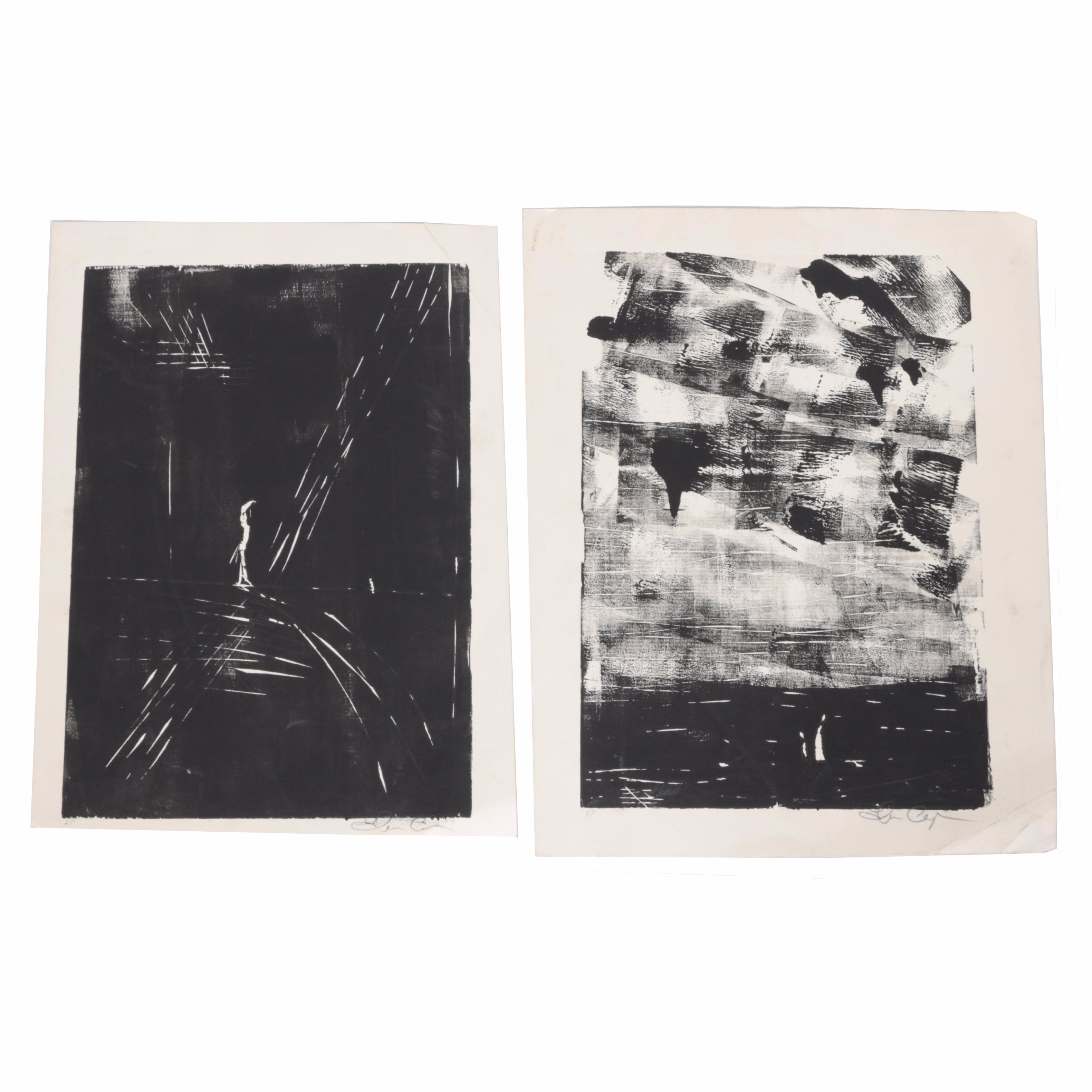 Abstract Relief Prints on Paper