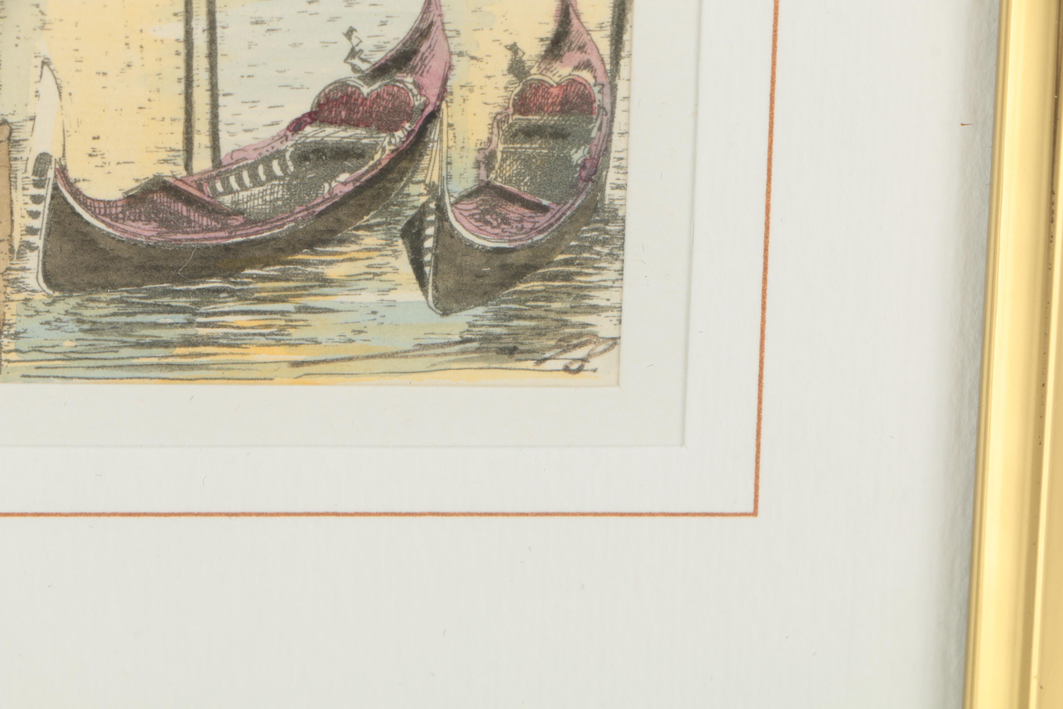 Collection of Hand Colored Lithographs