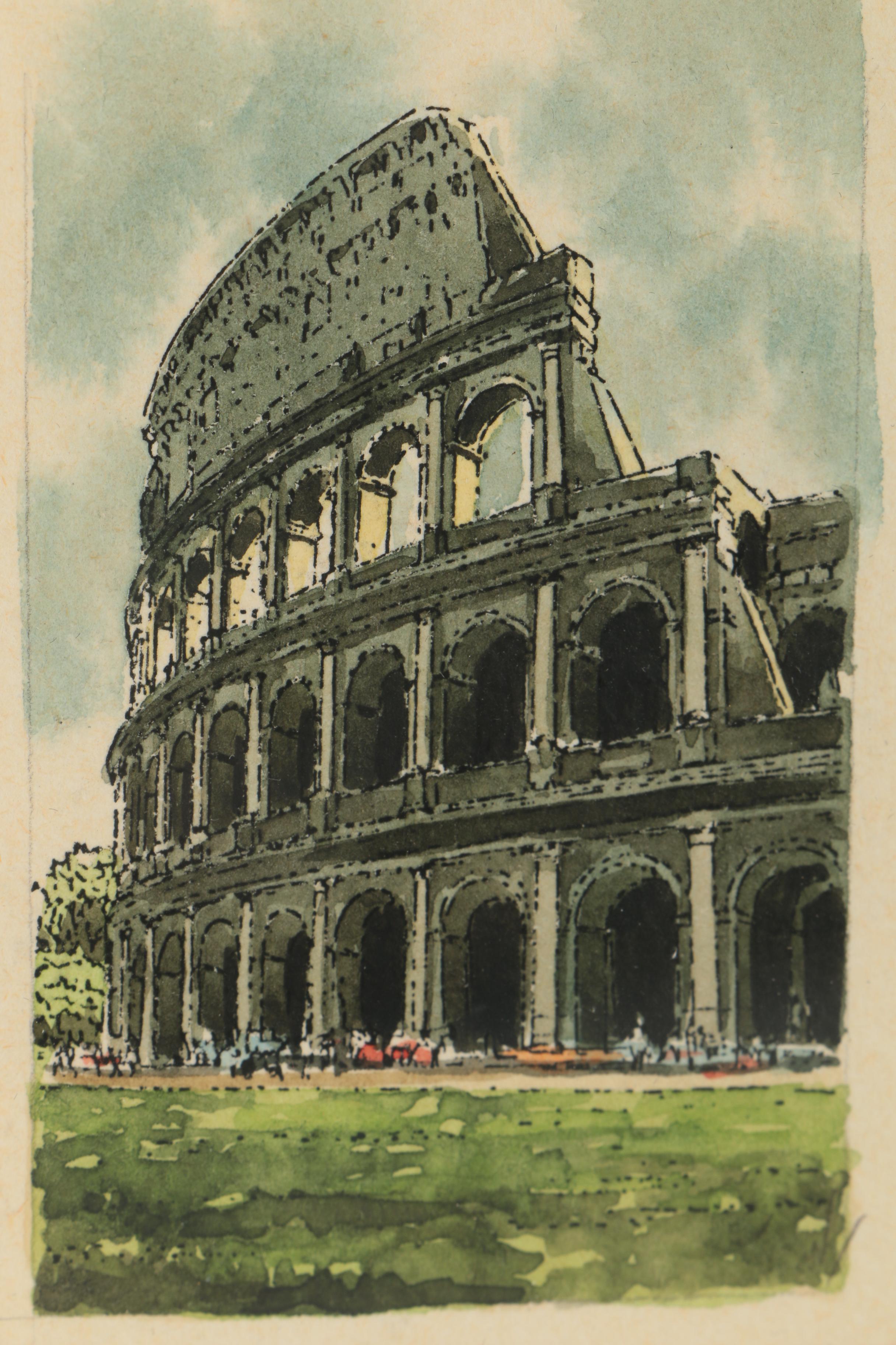 Collection of Hand Colored Lithographs