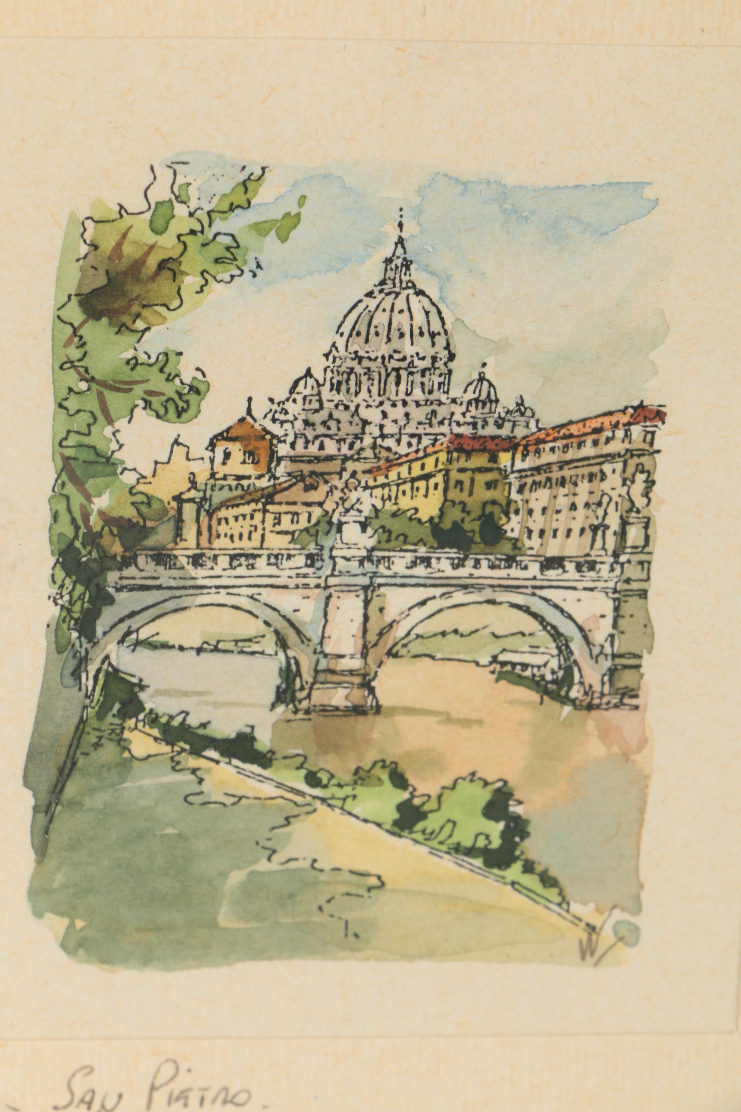 Collection of Hand Colored Lithographs