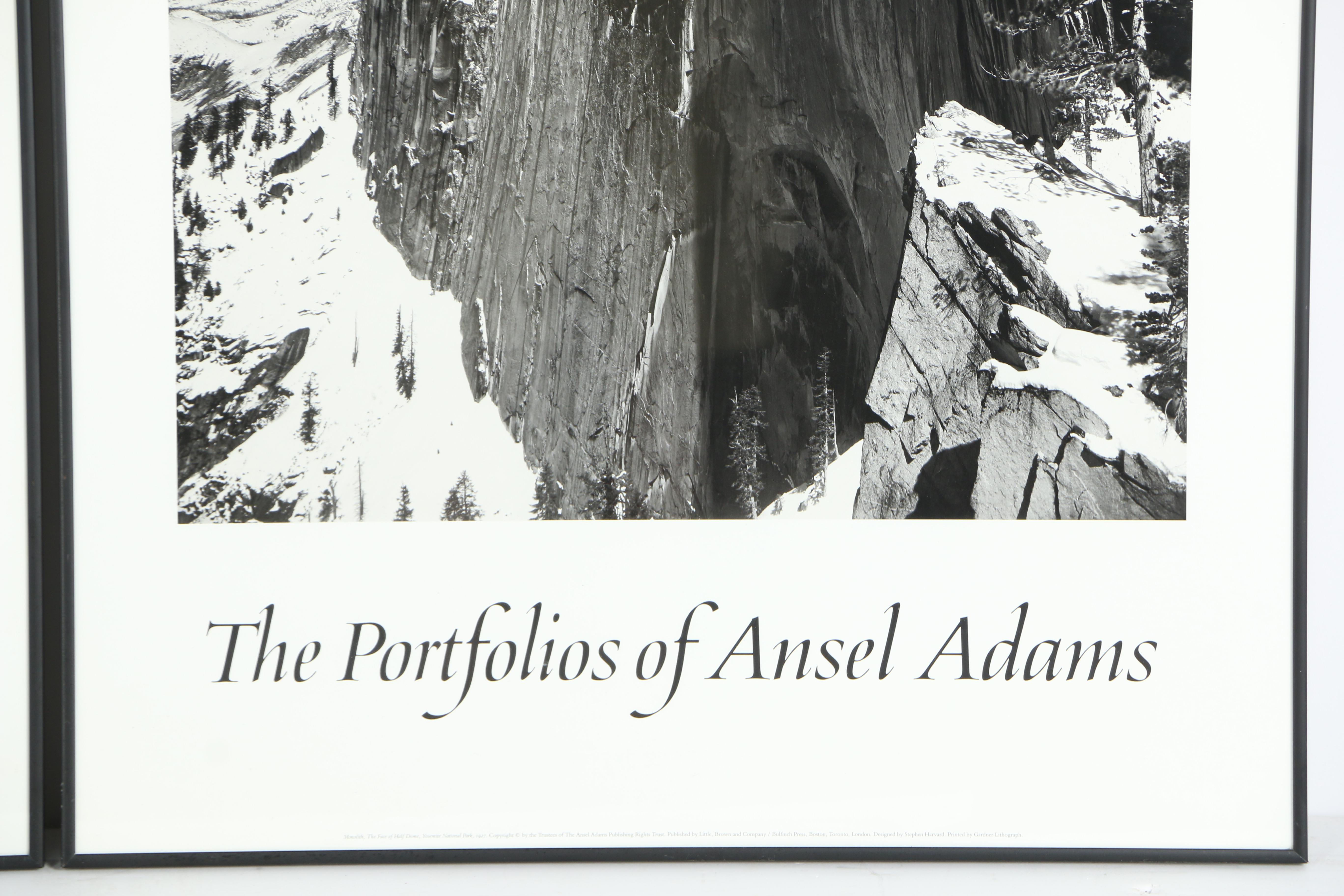 Offset Lithographs After Ansel Adams' "Old Faithful" and "Monolith"
