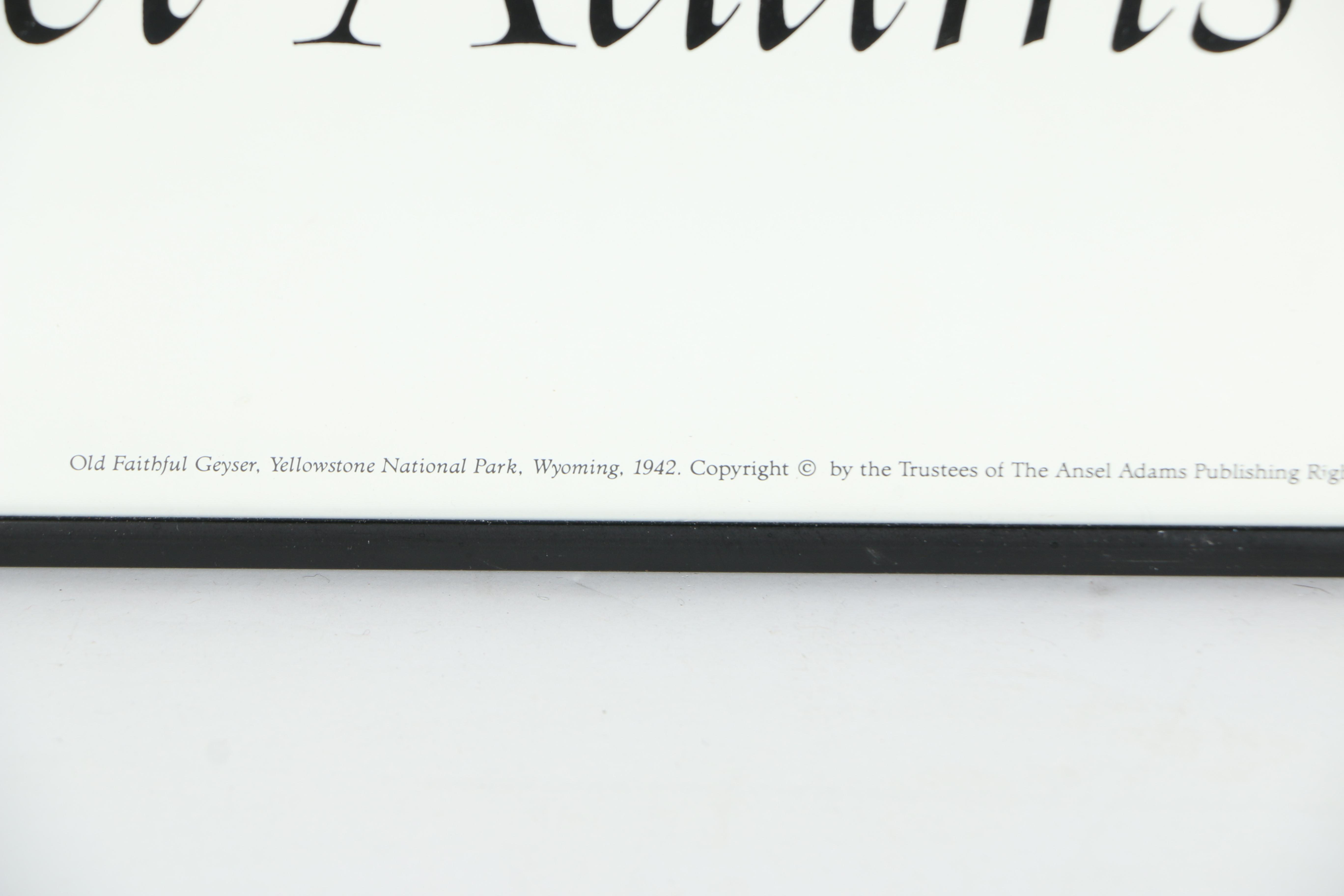 Offset Lithographs After Ansel Adams' "Old Faithful" and "Monolith"