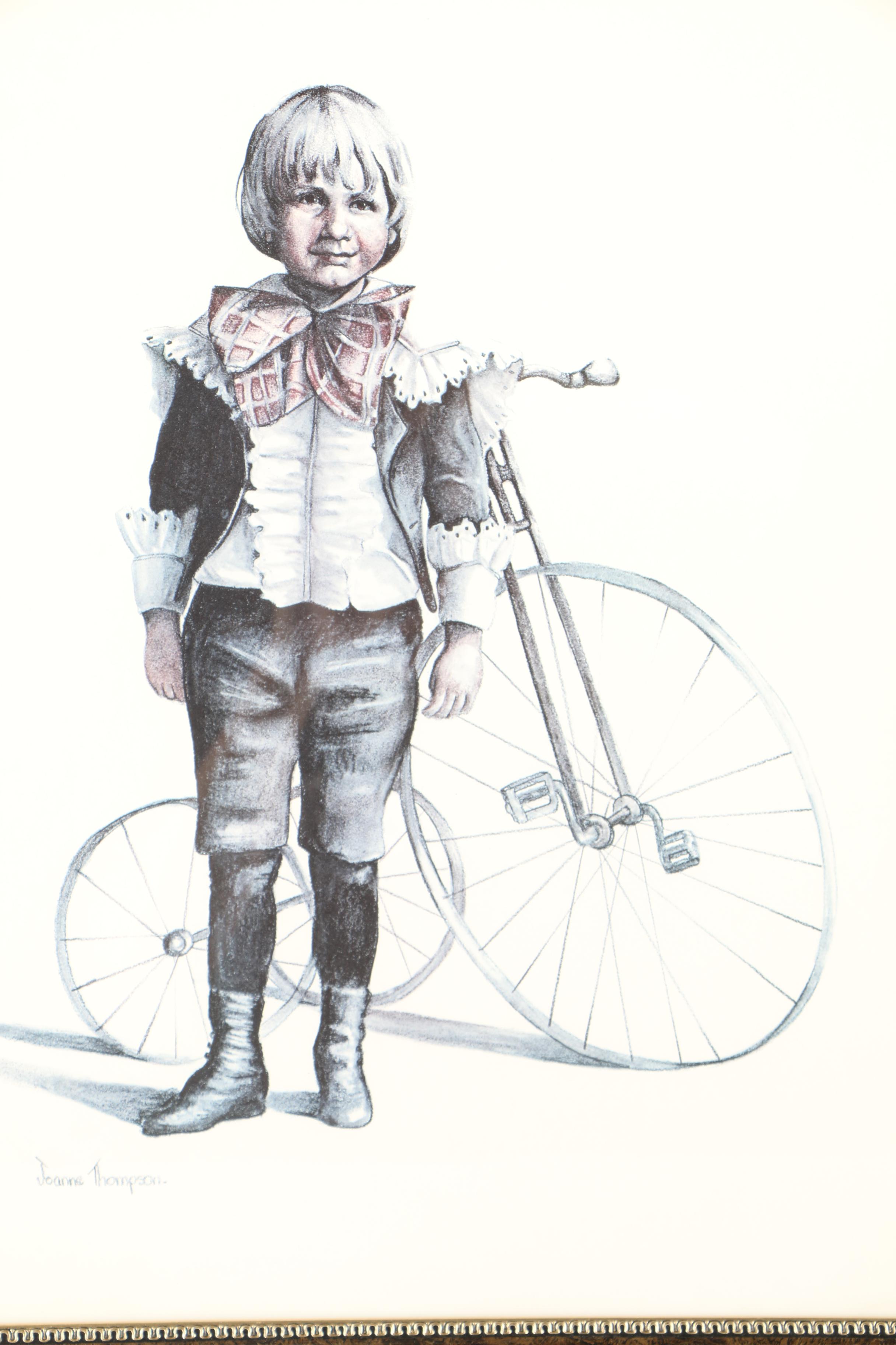 Offset Lithograph After Jeanne Thompson's Drawing of a Boy