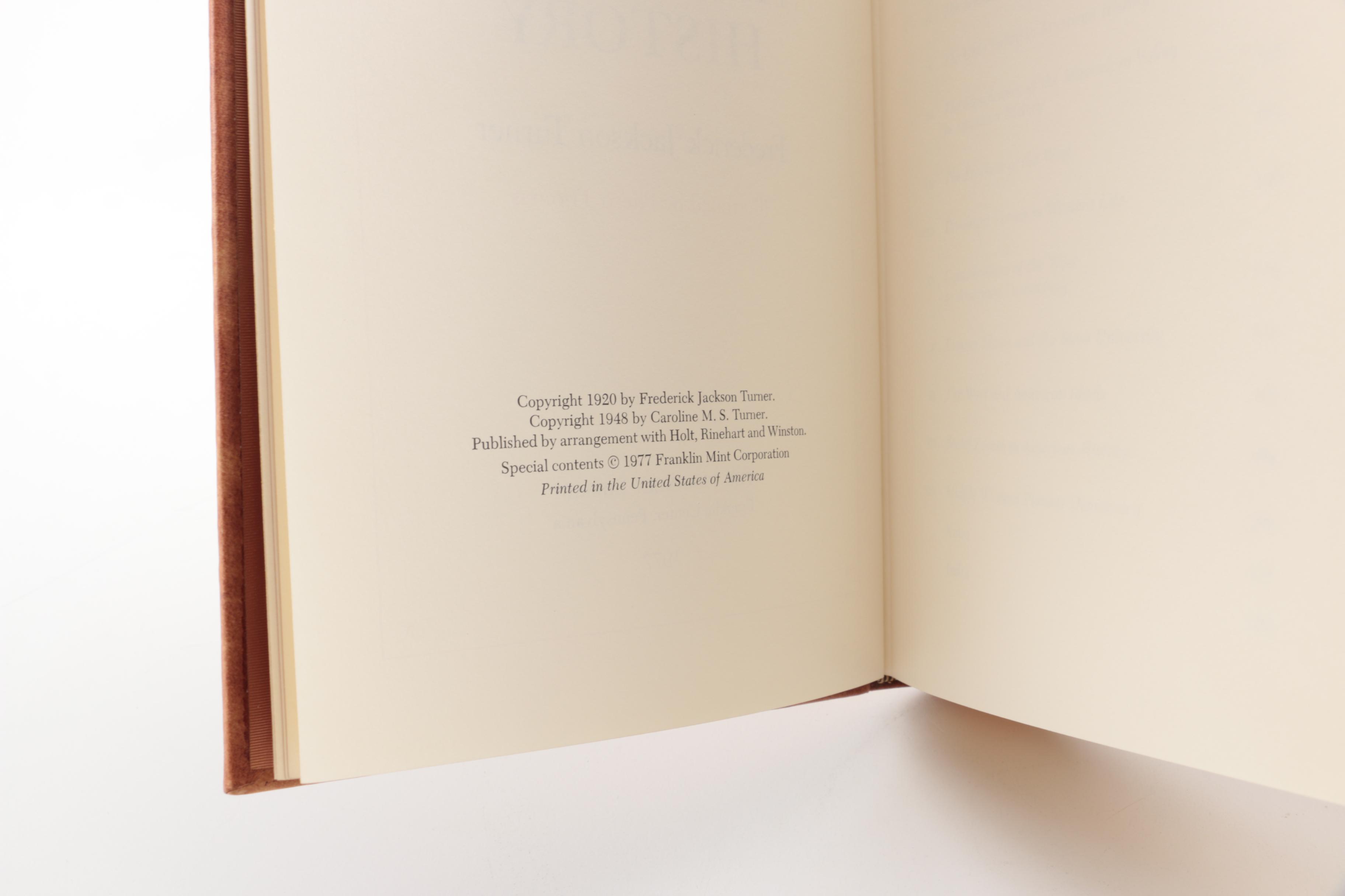 Franklin Library "Masterpieces of American Literature" Frontier Narratives