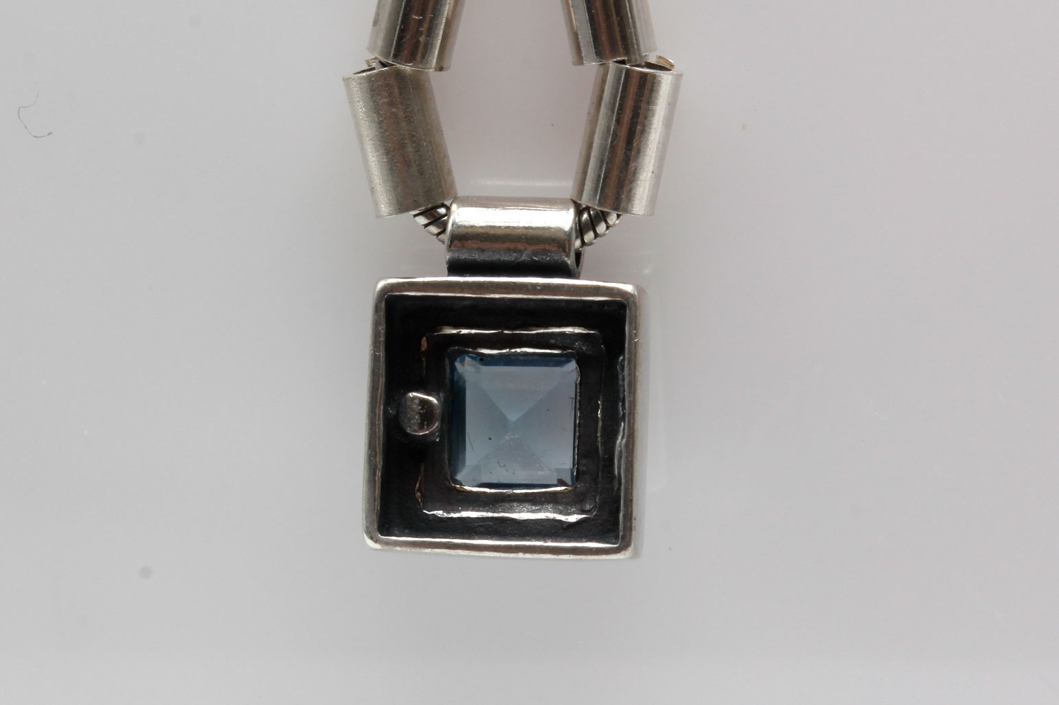 Sterling Silver Blue Stone Necklace and Bracelet