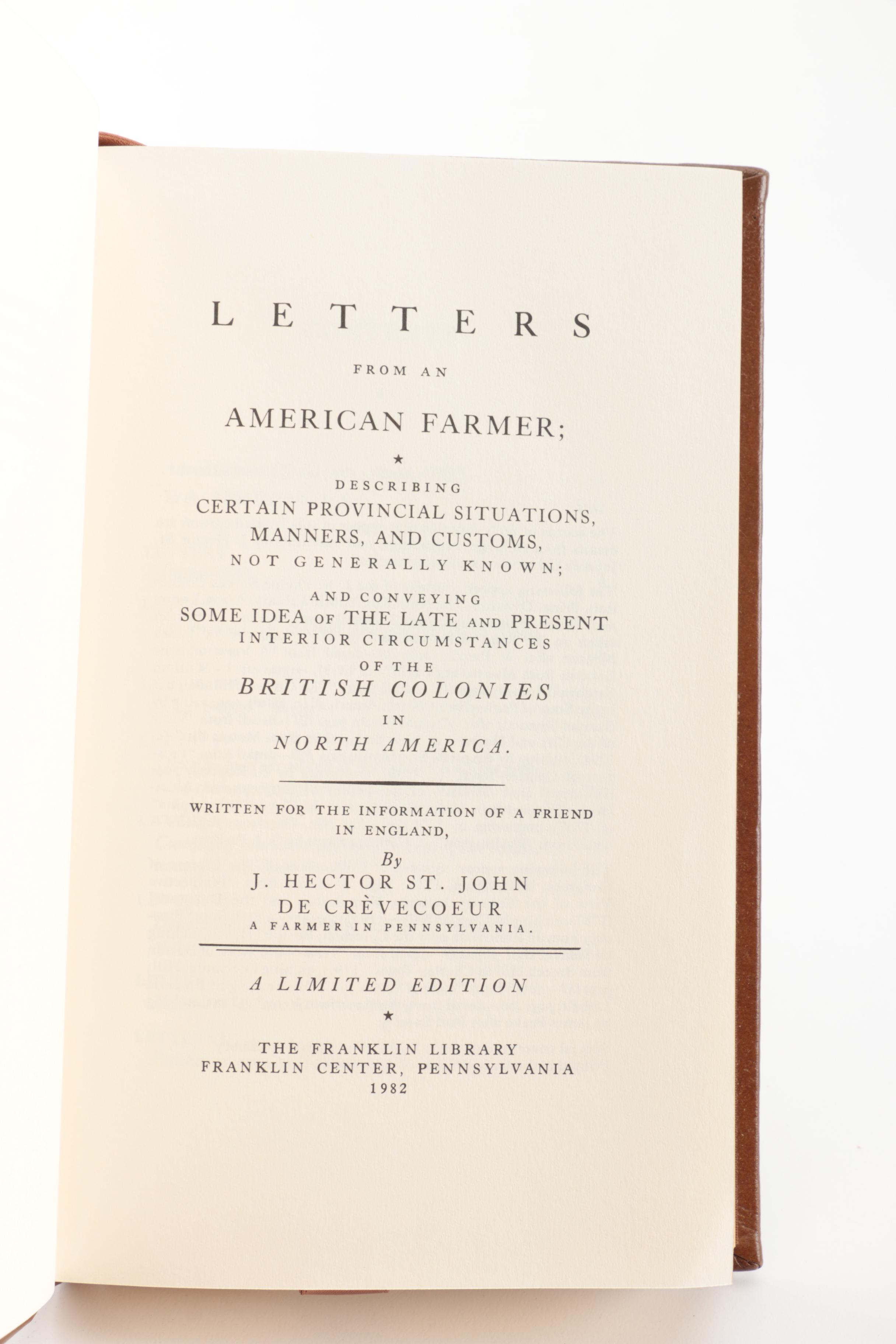 Franklin Library "Masterpieces of American Literature" Frontier Narratives