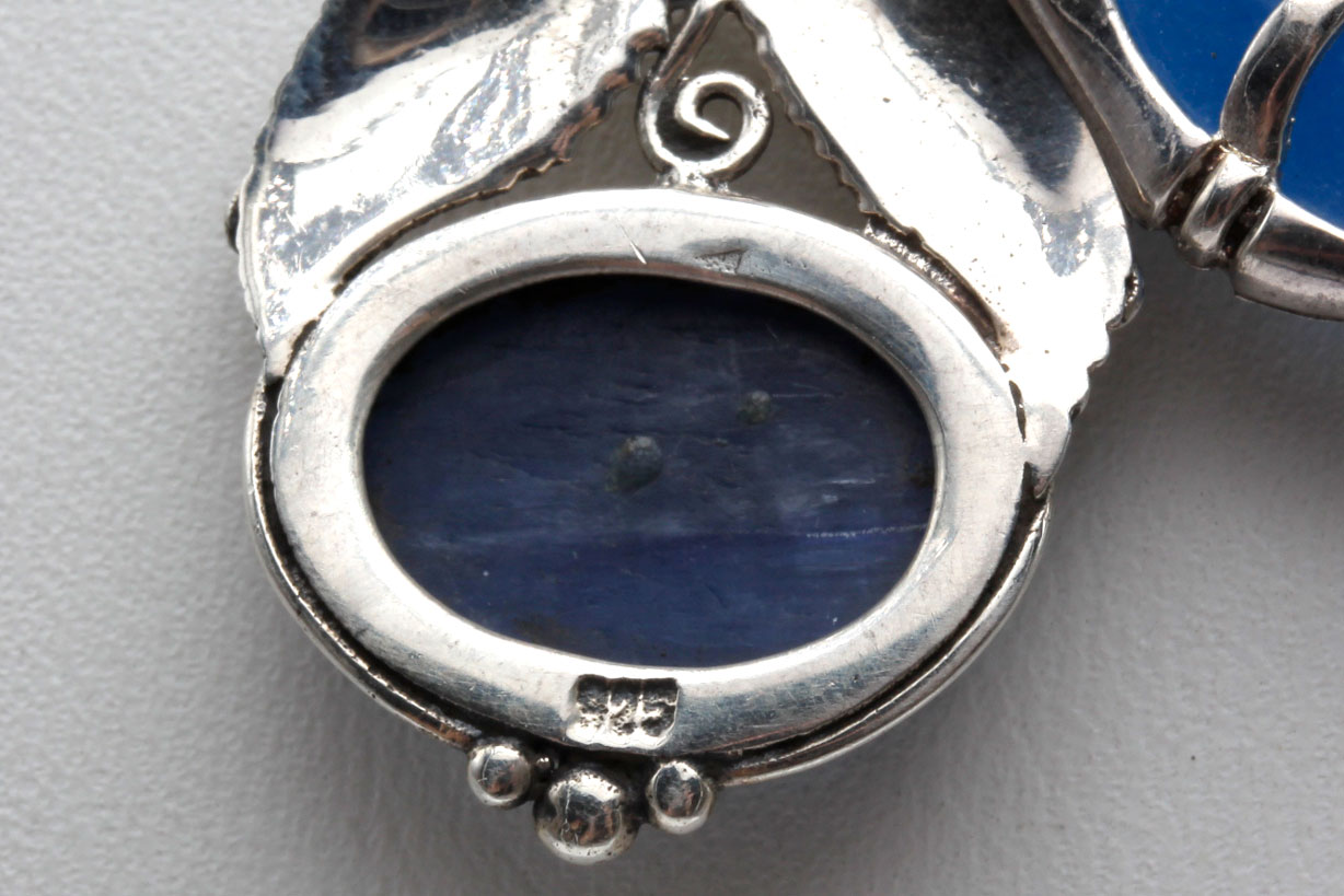 Sterling Silver Quartzite and Sapphire Pendant Necklaces