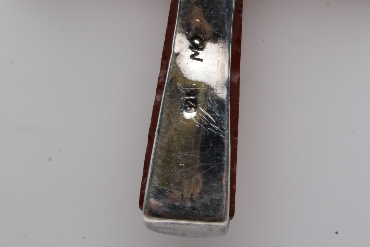 Sterling Silver Carnelian Cross Pendant Necklace