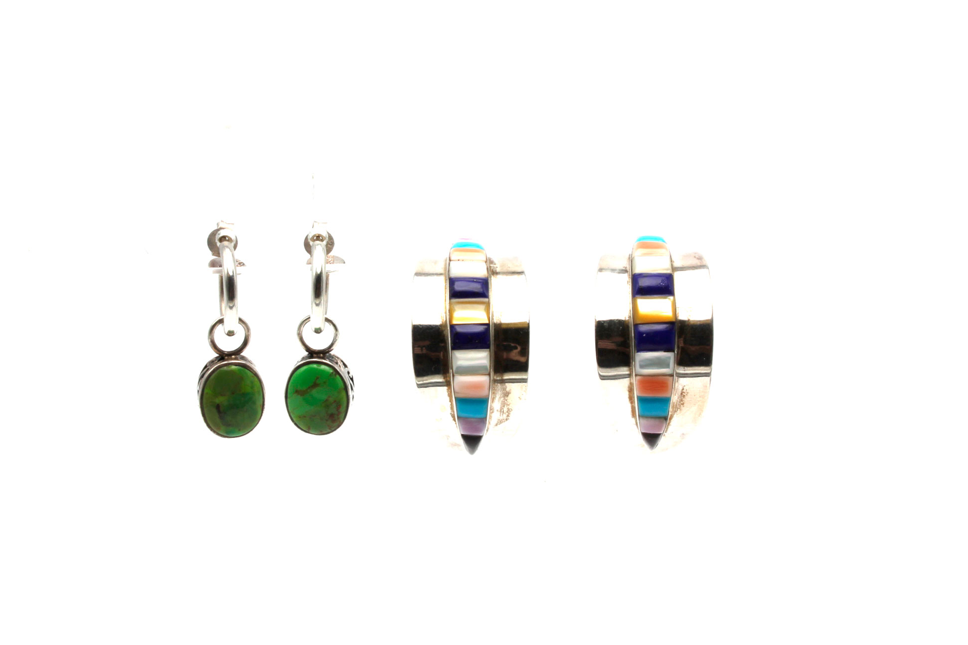 Sterling Silver Multi-Stone Earrings